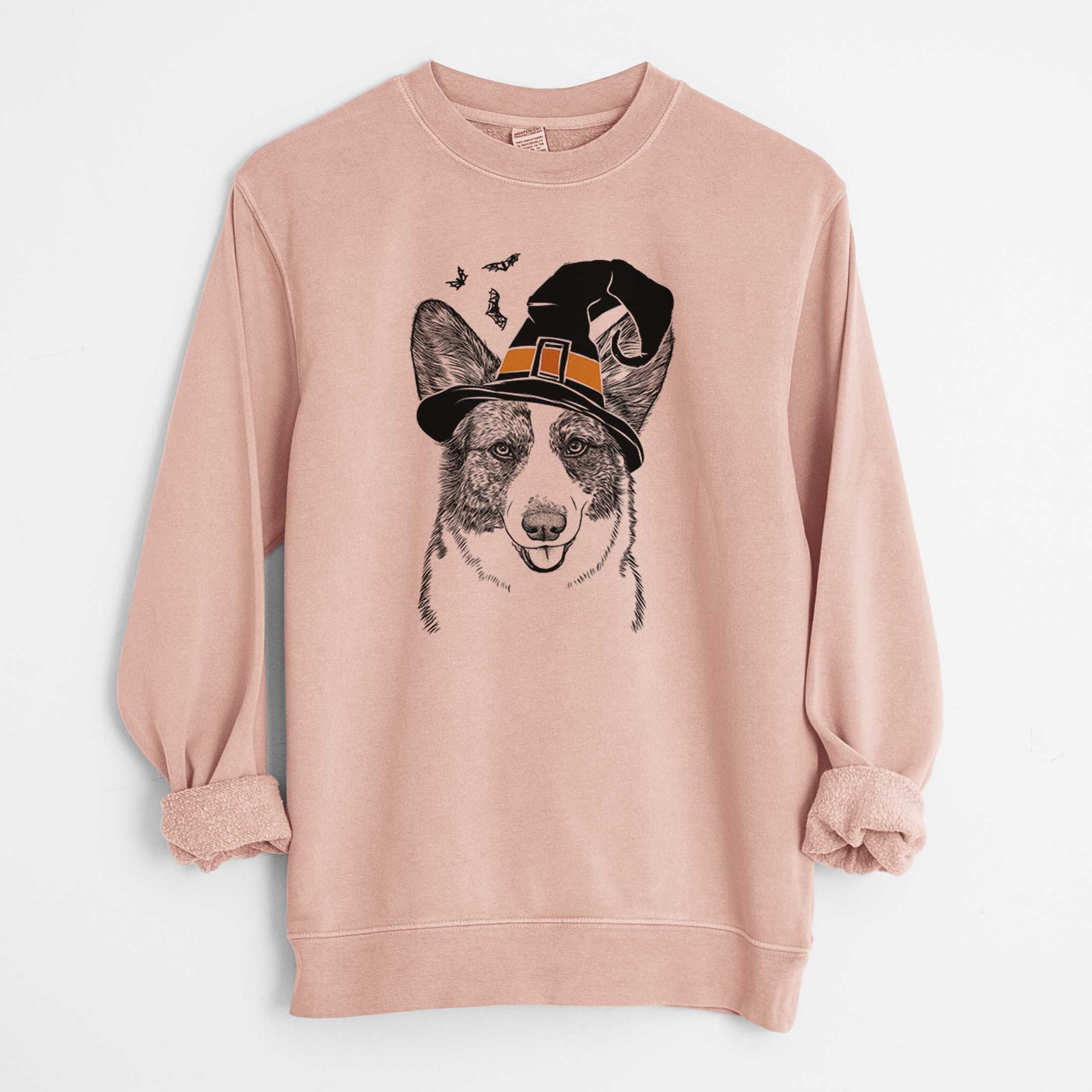 Witch Gabby the Cardigan Welsh Corgi - Unisex Pigment Dyed Crew Sweatshirt