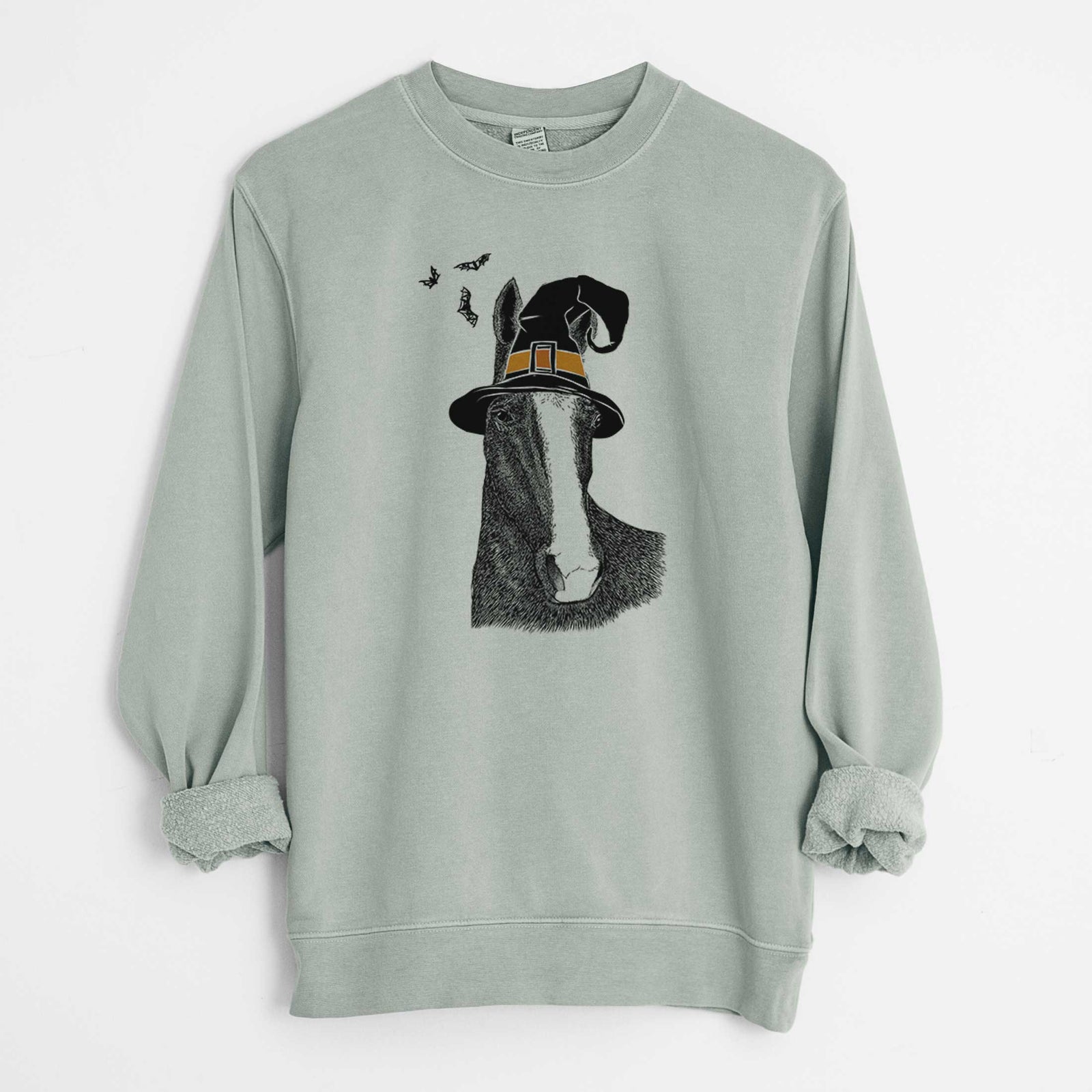 Witch Gibson the Tennessee Walking Horse - Unisex Pigment Dyed Crew Sweatshirt