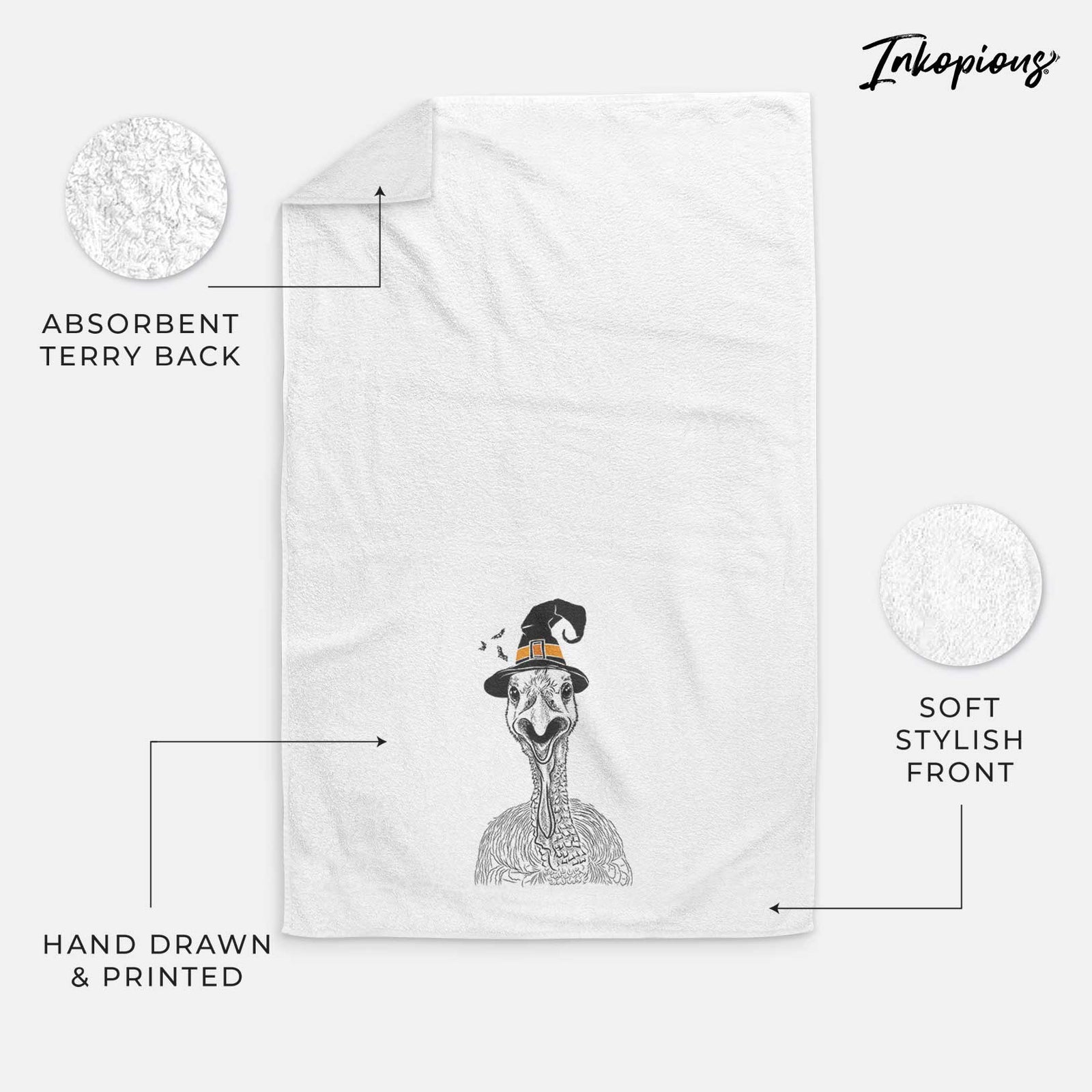 Gobble the Turkey Decorative Hand Towel