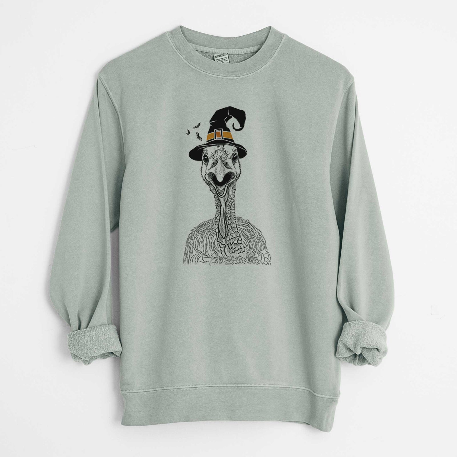 Witch Gobble the Turkey - Unisex Pigment Dyed Crew Sweatshirt