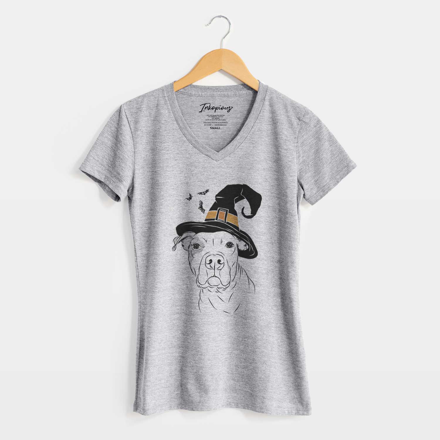 Witch Gummy the Pitbull - Women's V-neck Shirt