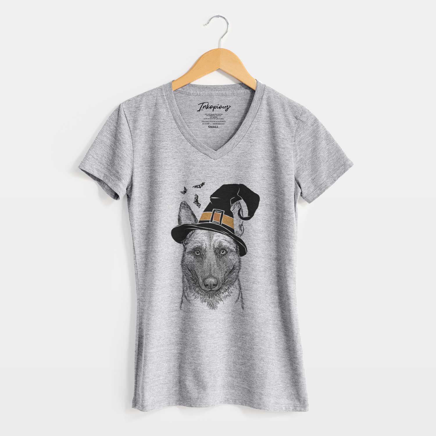 Witch Gunther the Belgian Malinois - Women's V-neck Shirt