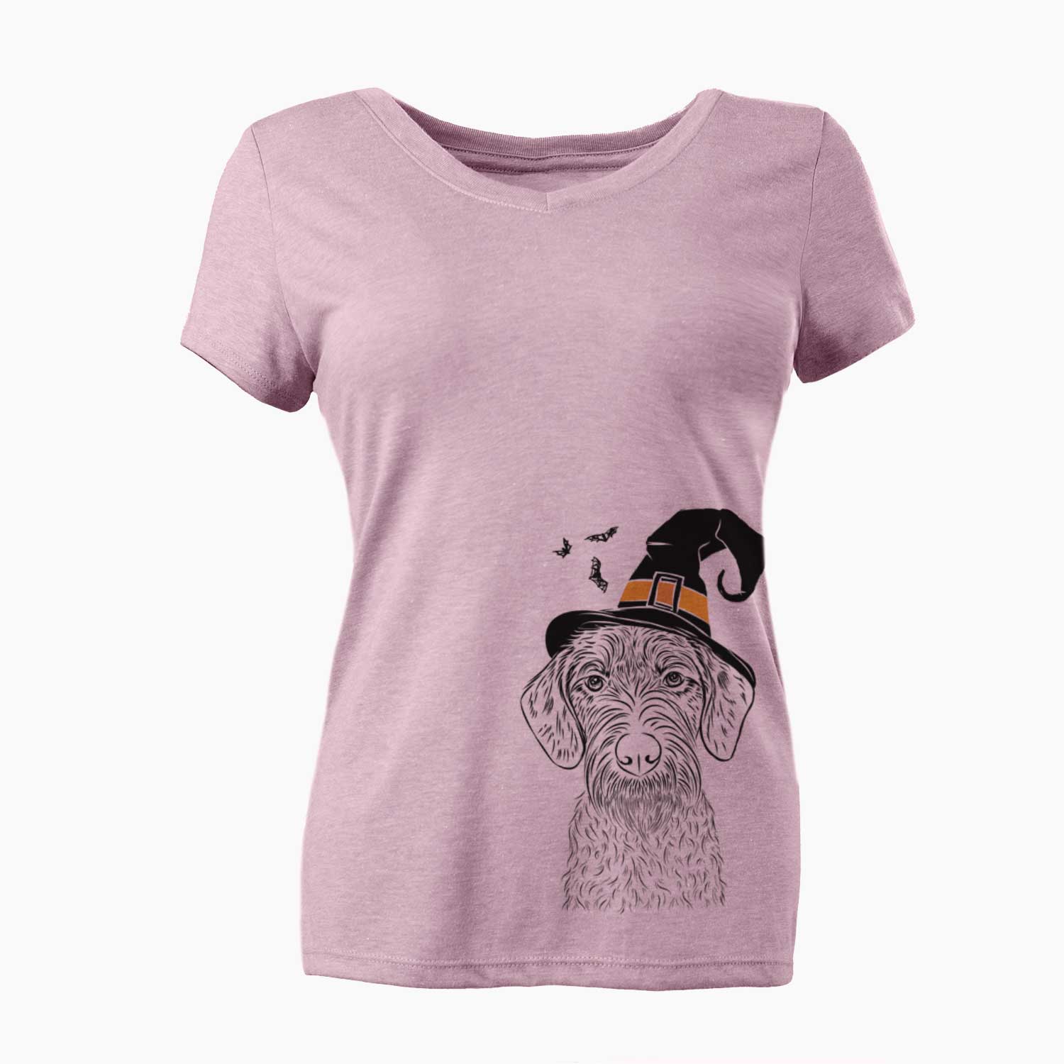 Witch Gus the German Wirehaired Pointer - Women's V-neck Shirt