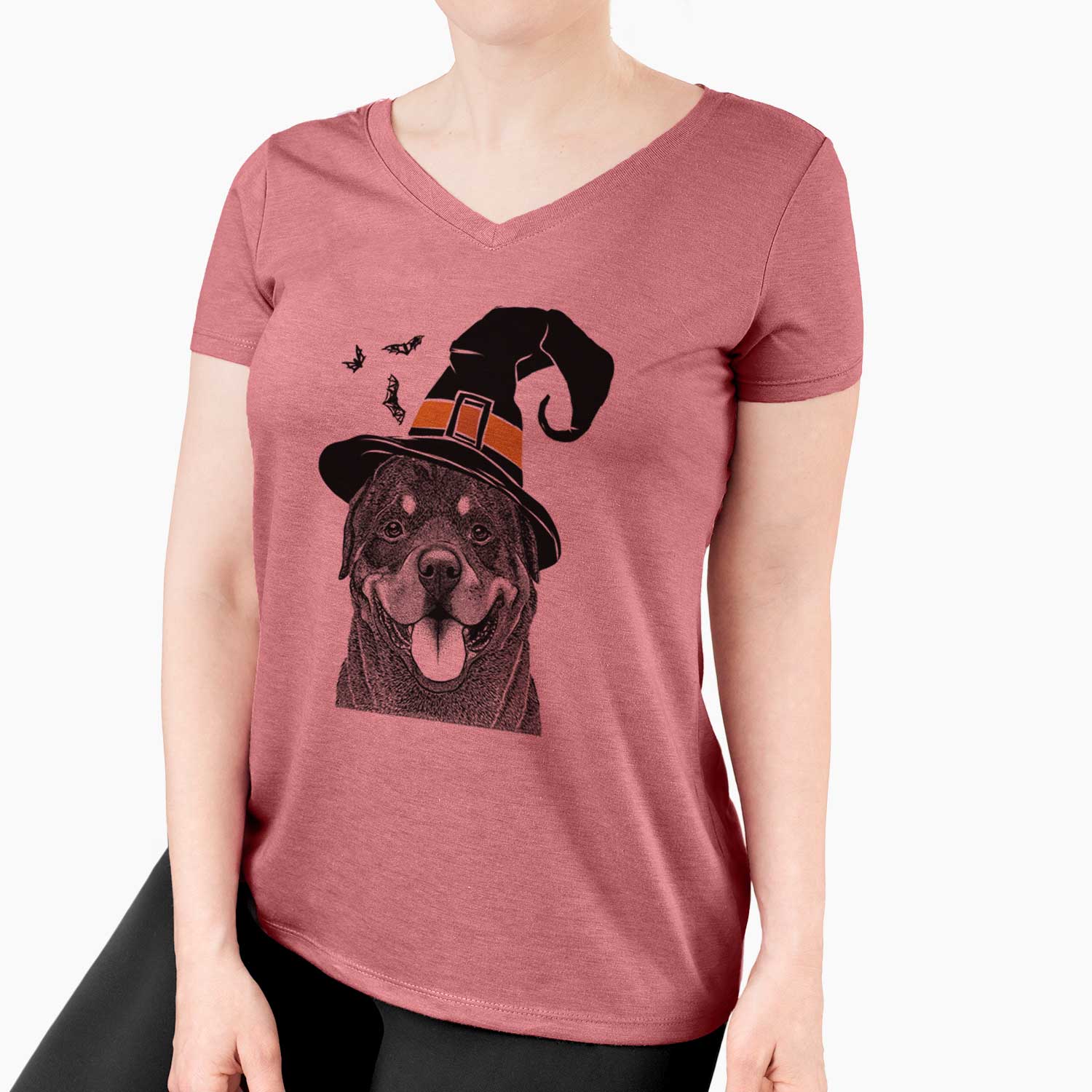Witch Hagan the Rottweiler - Women's V-neck Shirt