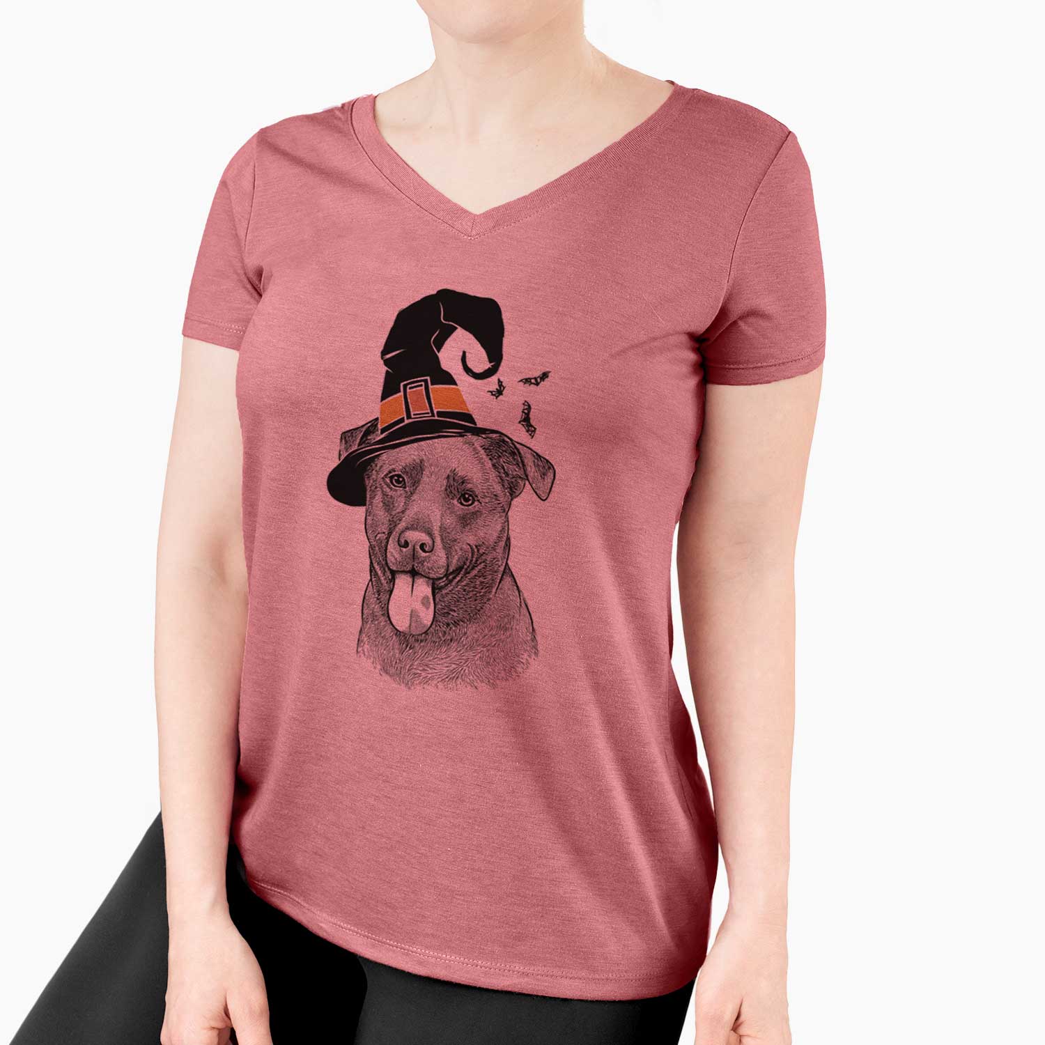 Witch Harbor the Mixed Breed - Women's V-neck Shirt