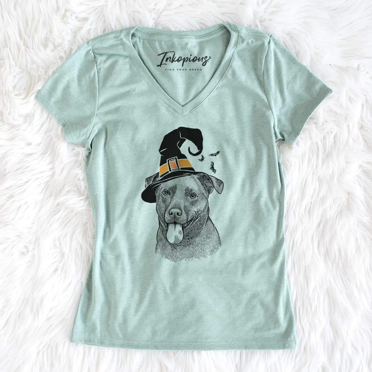 Witch Harbor the Mixed Breed - Women's V-neck Shirt