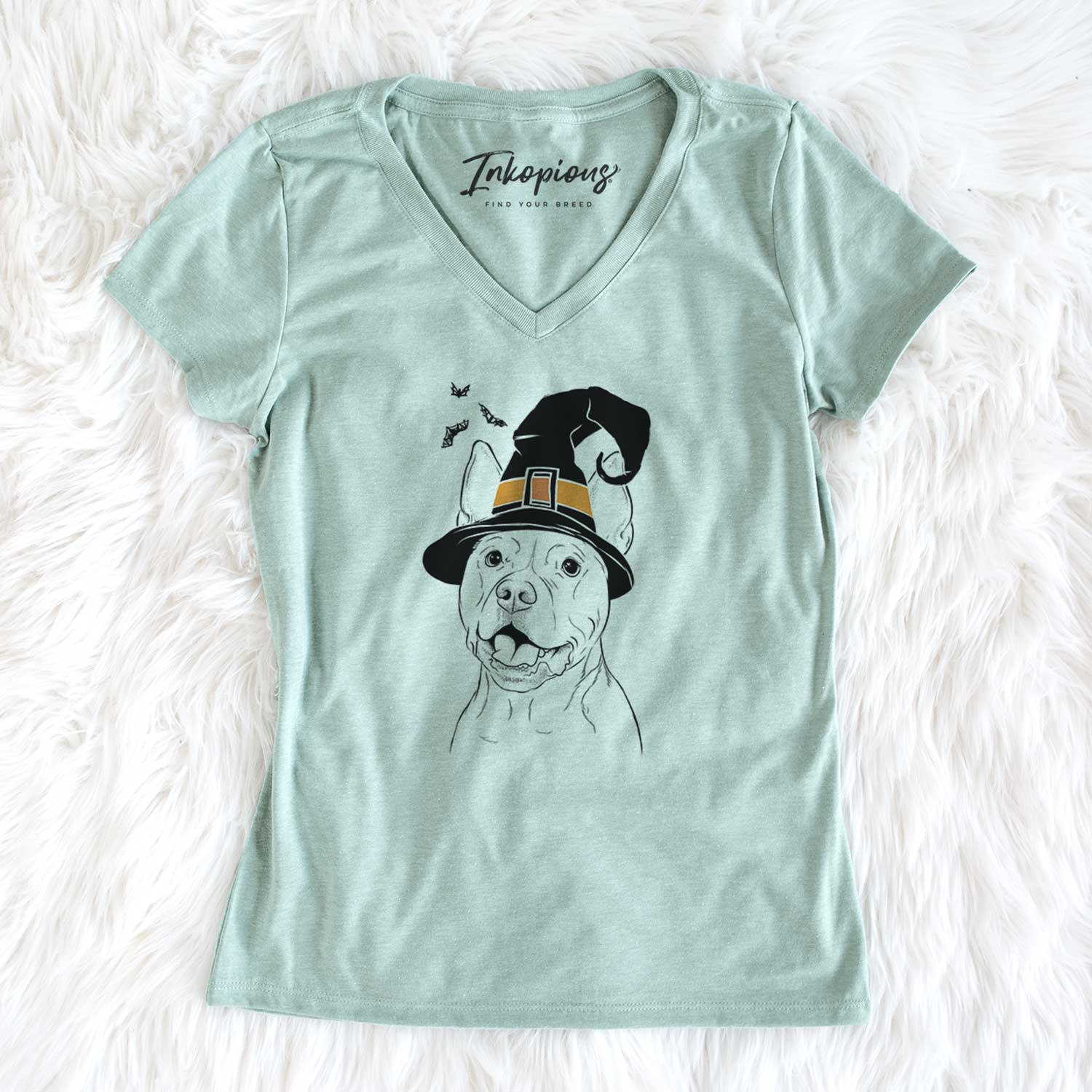 Witch Harley the Pitbull - Women's V-neck Shirt