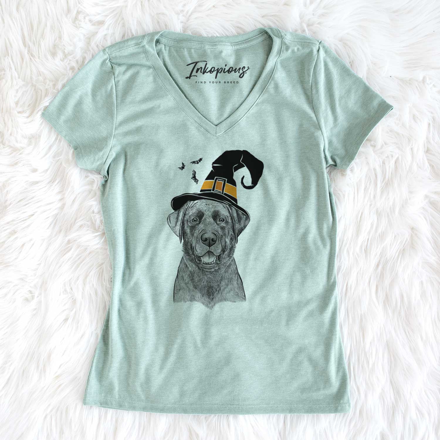 Witch Heath the Black Lab - Women's V-neck Shirt