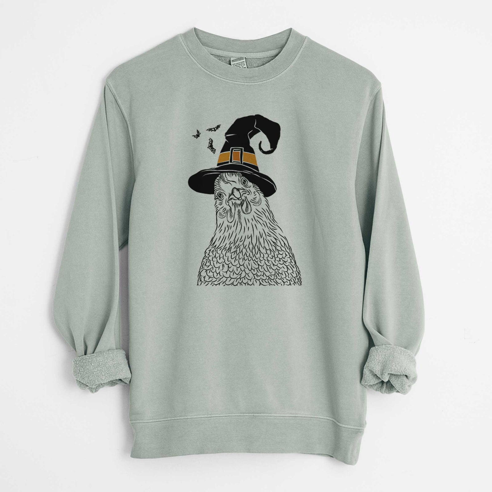 Witch Henrietta the Chicken - Unisex Pigment Dyed Crew Sweatshirt