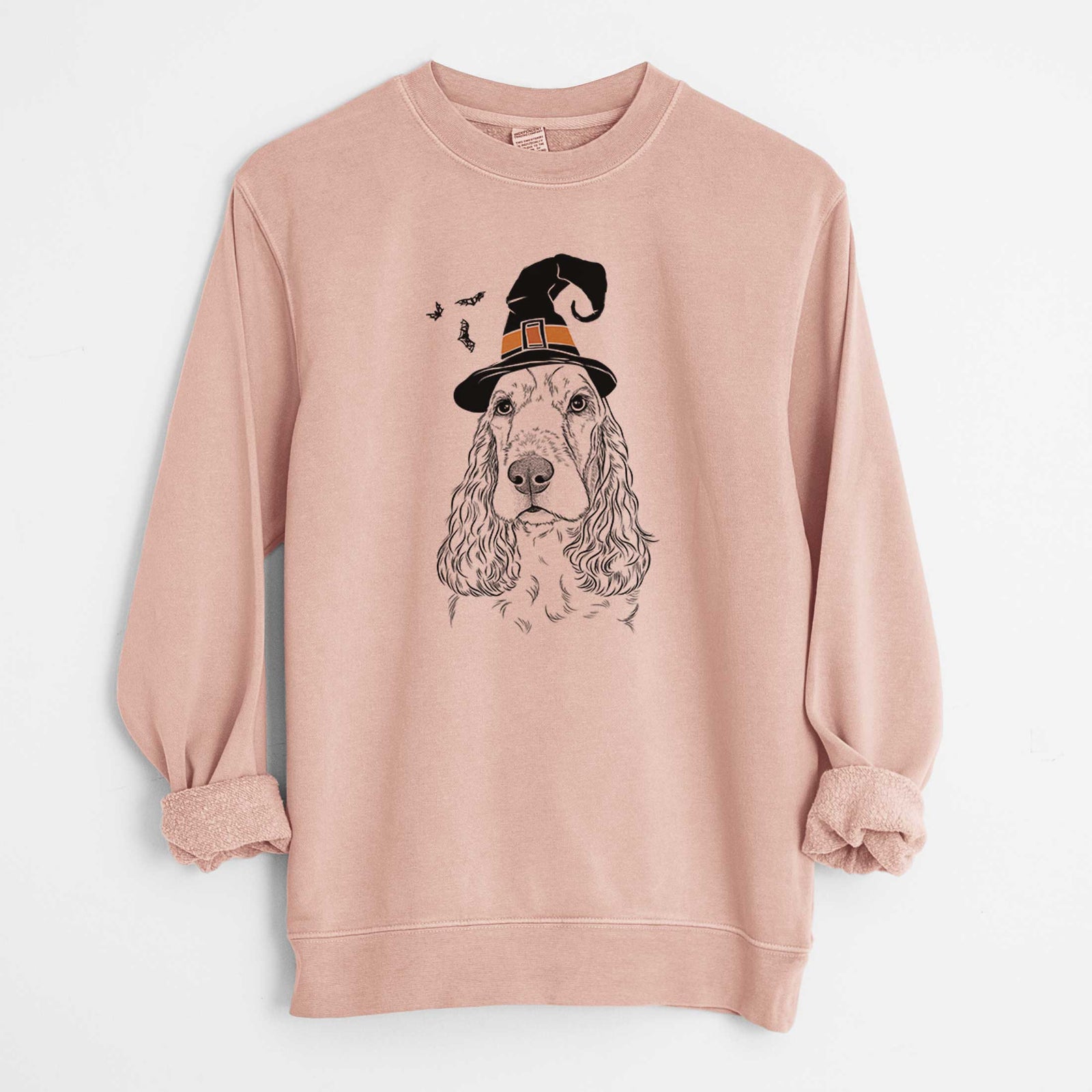 Witch Henry the English Cocker Spaniel - Unisex Pigment Dyed Crew Sweatshirt