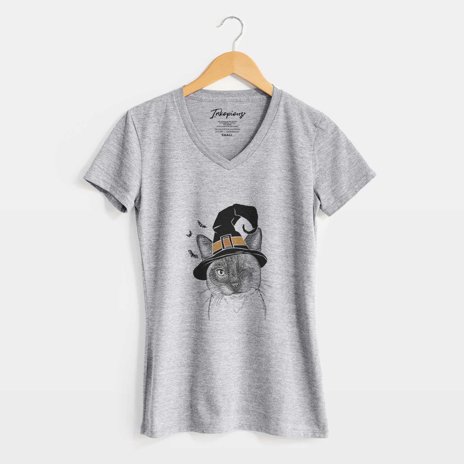 Witch Hoggle the Siamese Cat - Women's V-neck Shirt