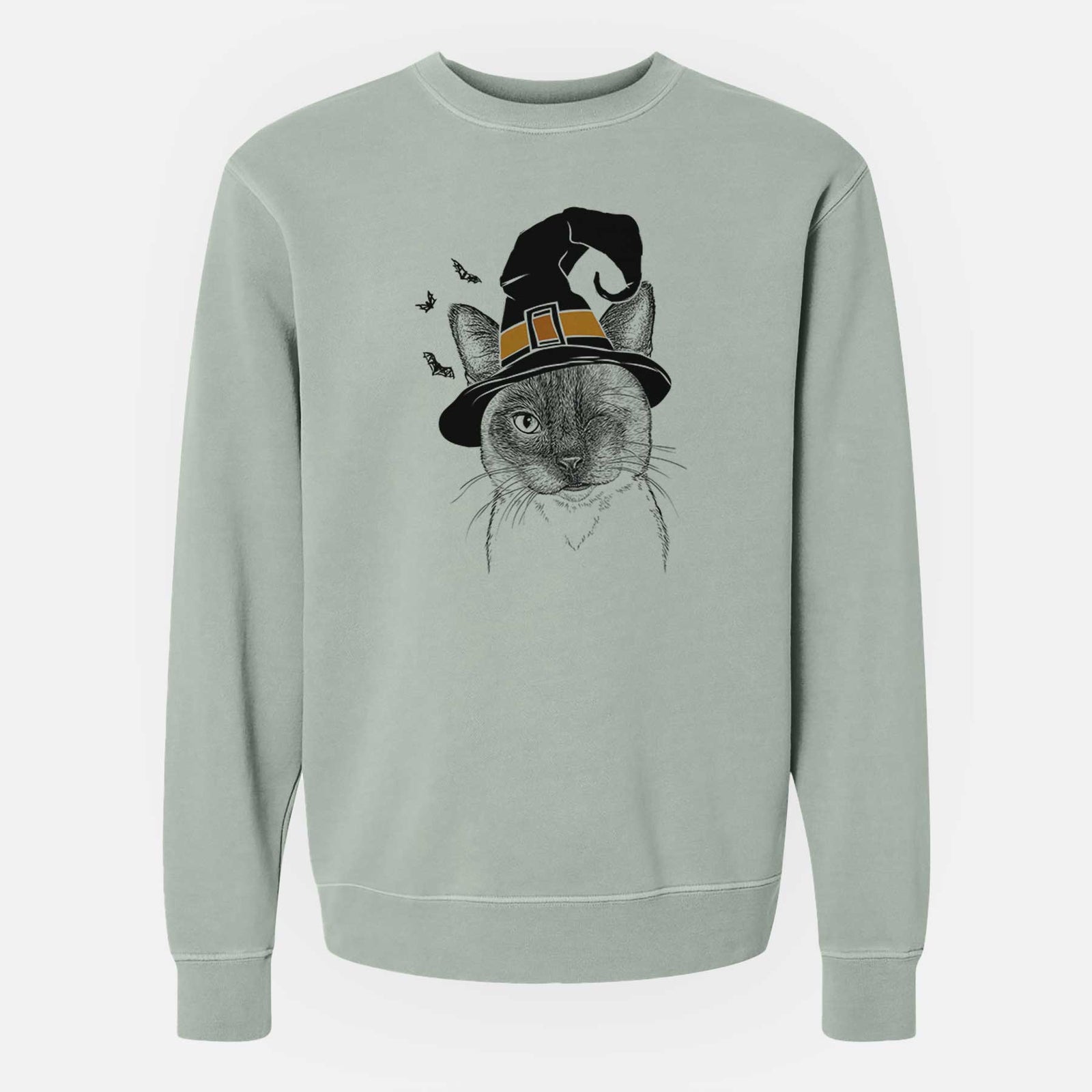 Witch Hoggle the Siamese Cat - Unisex Pigment Dyed Crew Sweatshirt