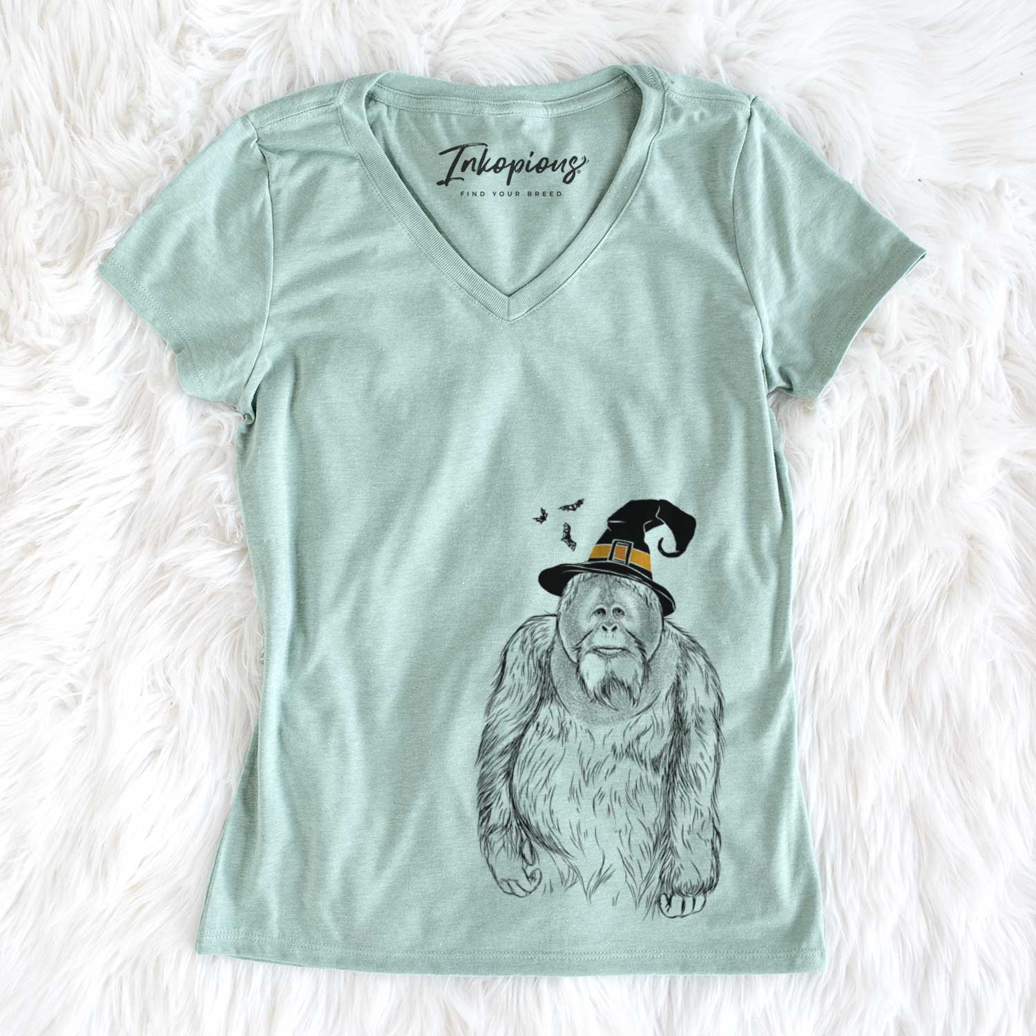 Witch Horace the Male Orangutan - Women's V-neck Shirt