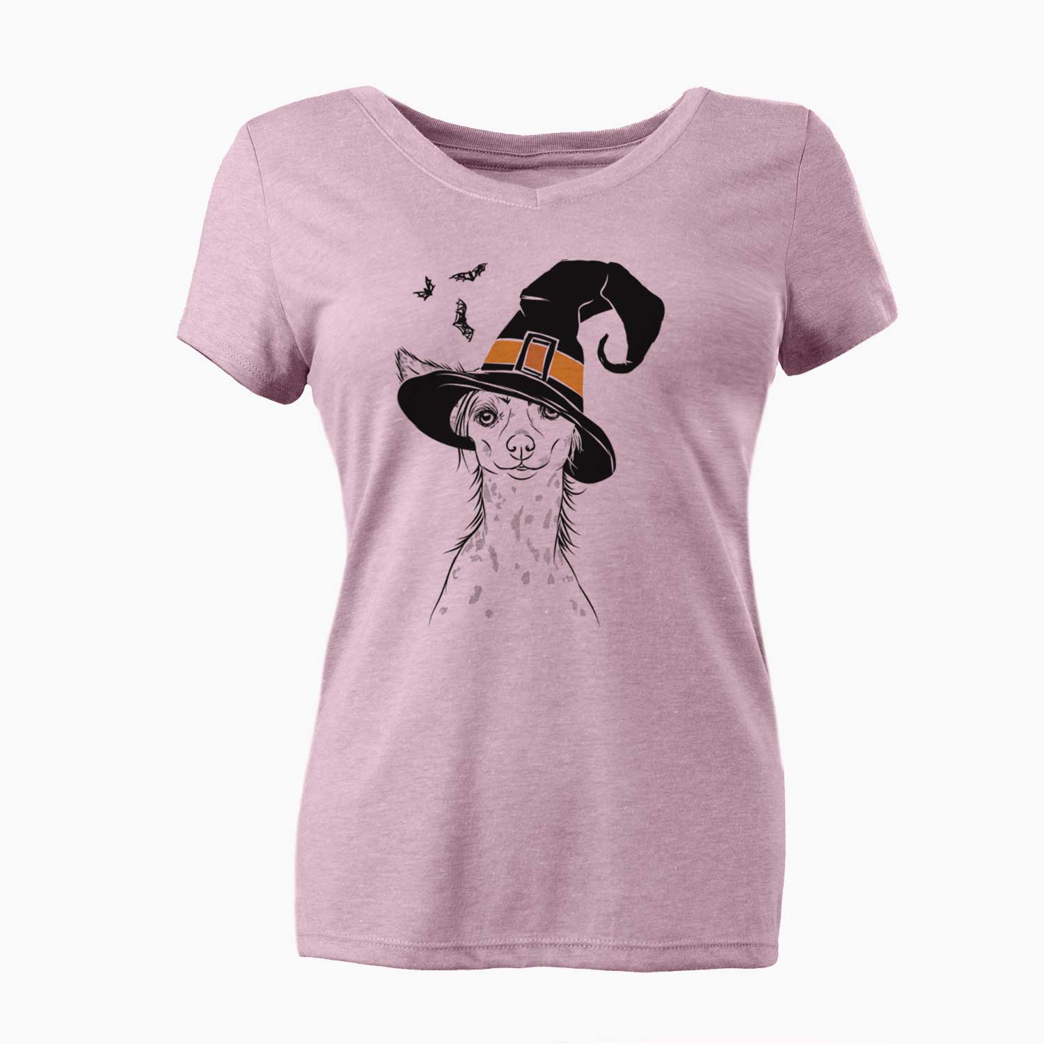 Witch Hudson the Chinese Crested - Women's V-neck Shirt
