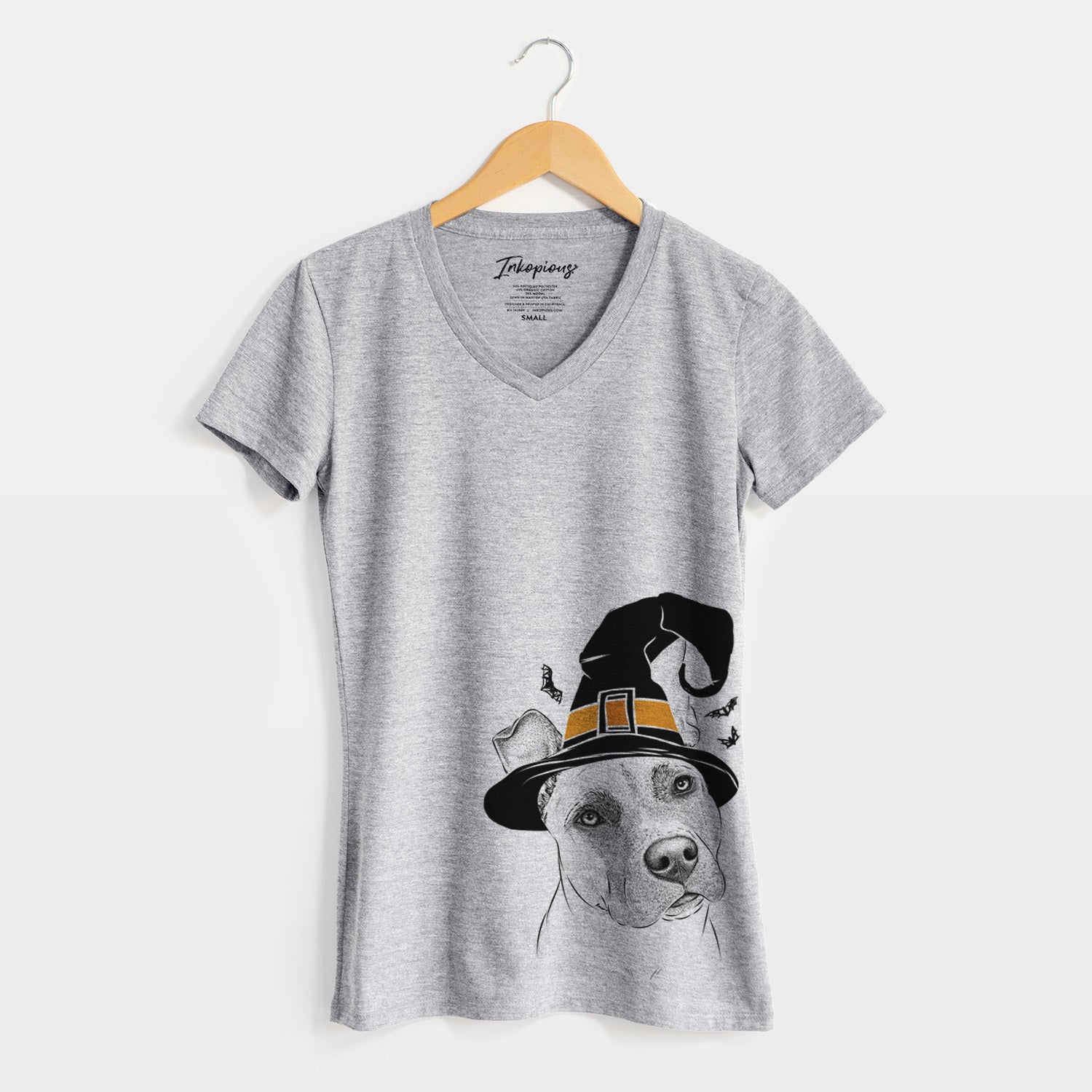 Witch Ivy the Pitbull Mix - Women's Perfect V-neck Shirt