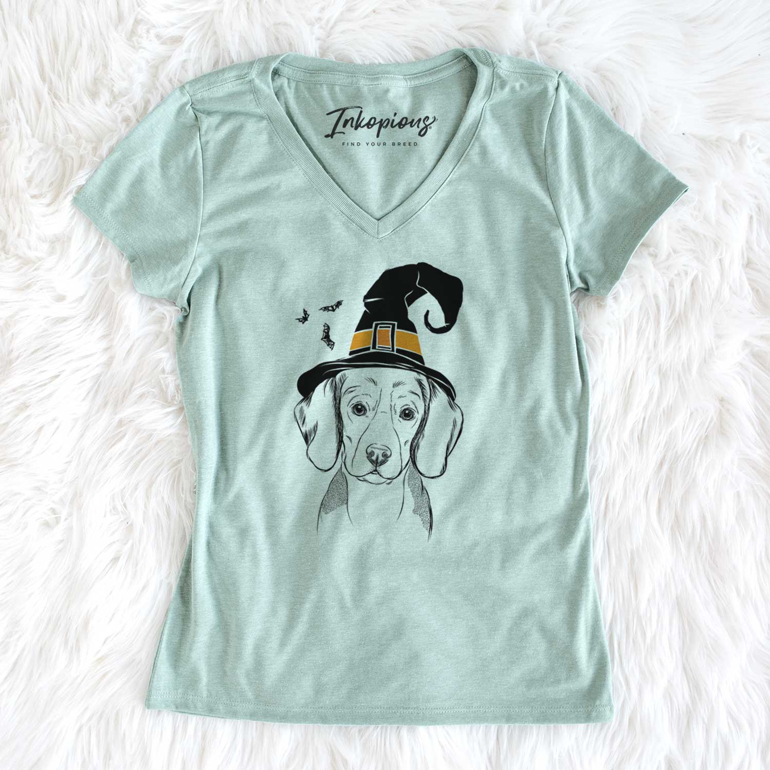 Witch Jake the Beagle - Women's V-neck Shirt
