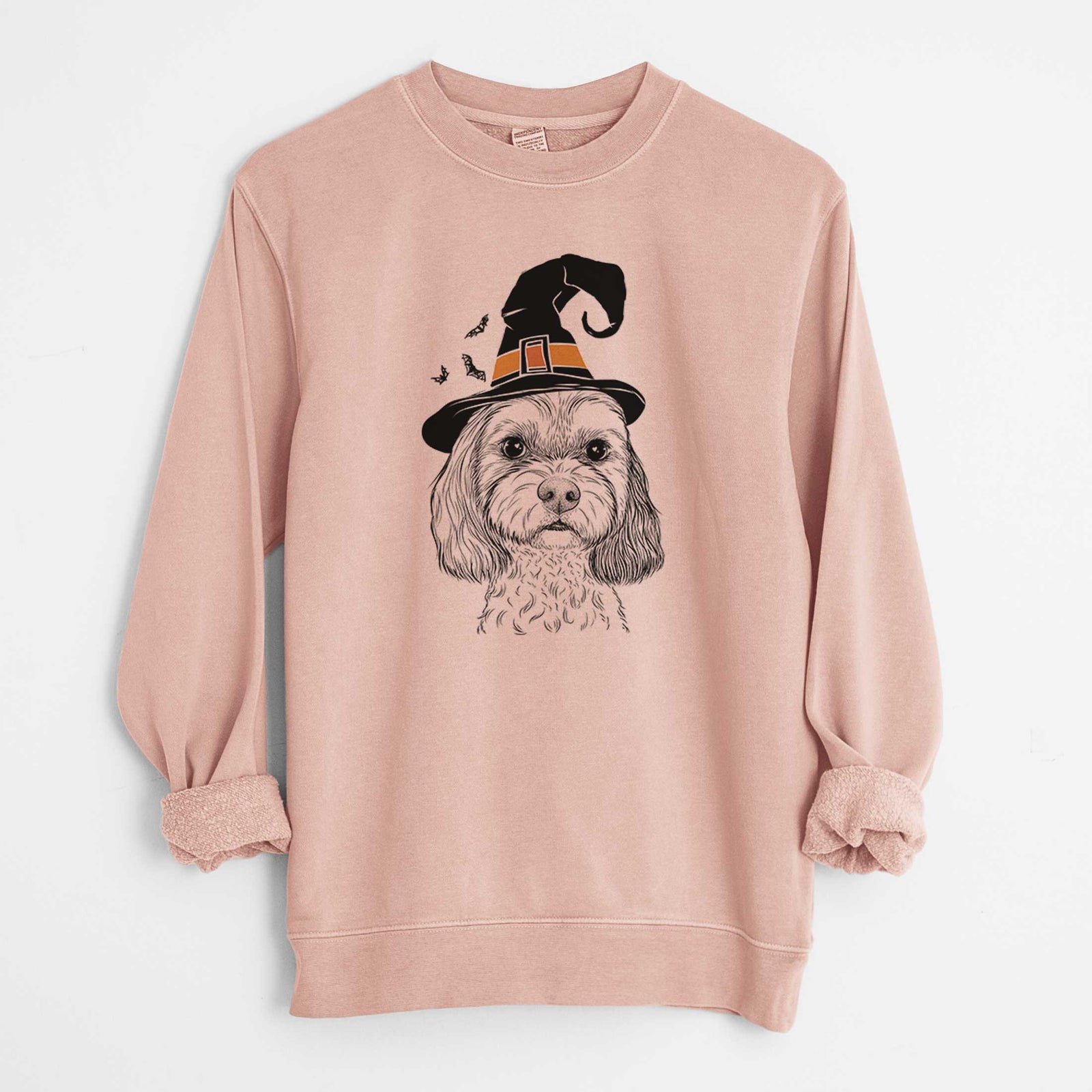 Witch Jasper Diggins the Cavapoo - Unisex Pigment Dyed Crew Sweatshirt