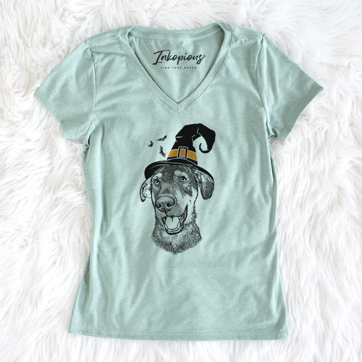 Witch Jet the Mixed Breed - Women's V-neck Shirt