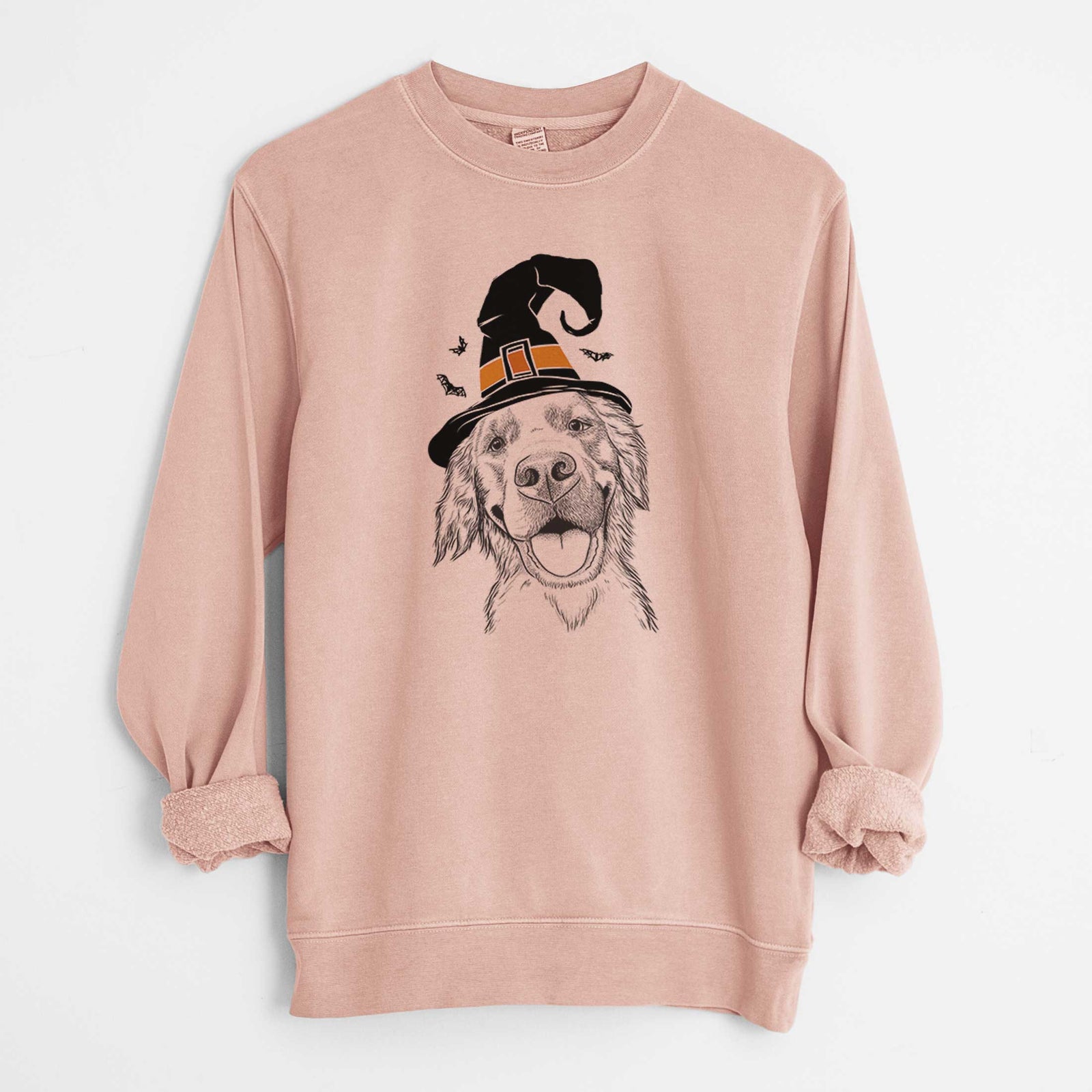 Witch Jordy the Golden Retriever - Unisex Pigment Dyed Crew Sweatshirt