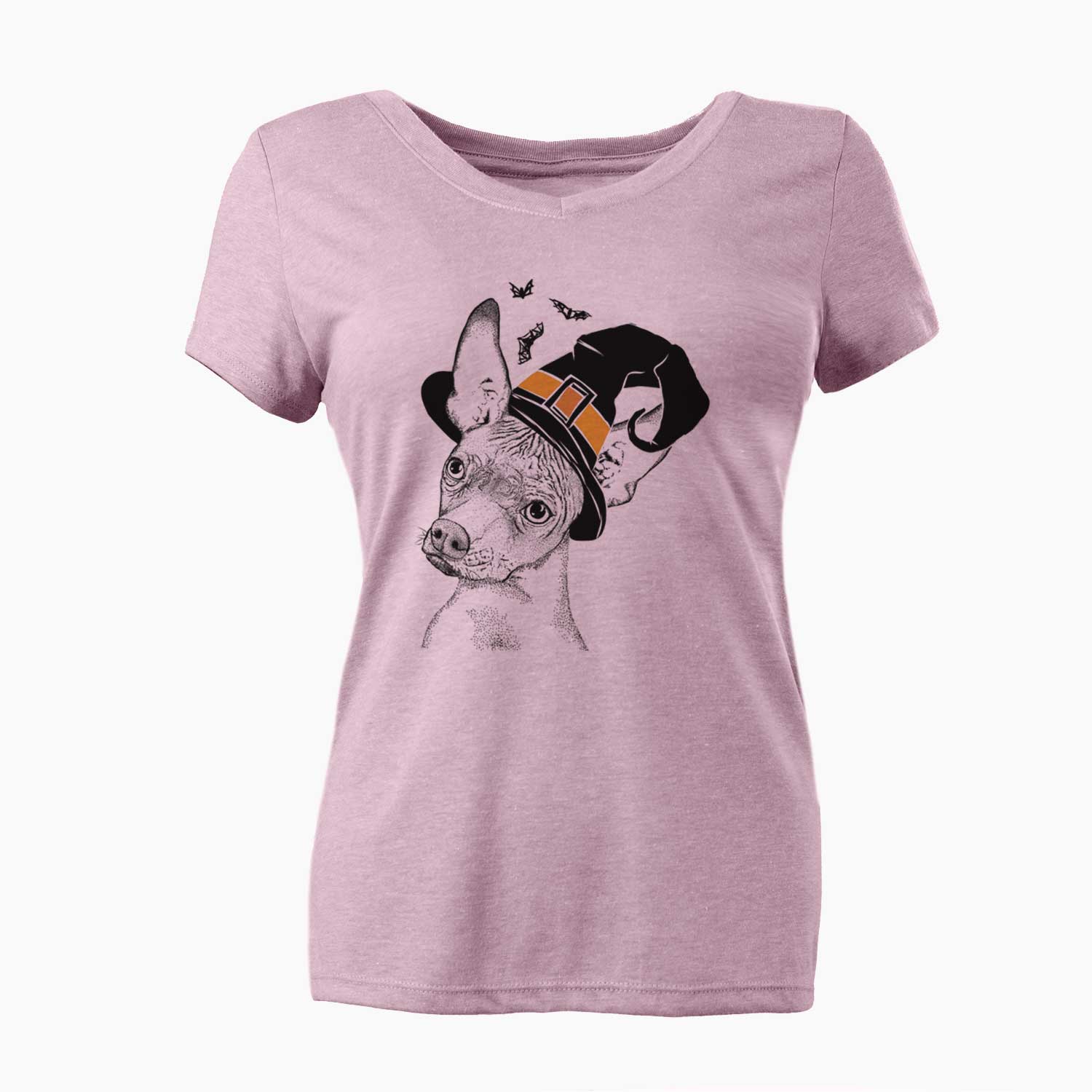 Witch Kahlo the Xoloitzcuintli - Women's V-neck Shirt