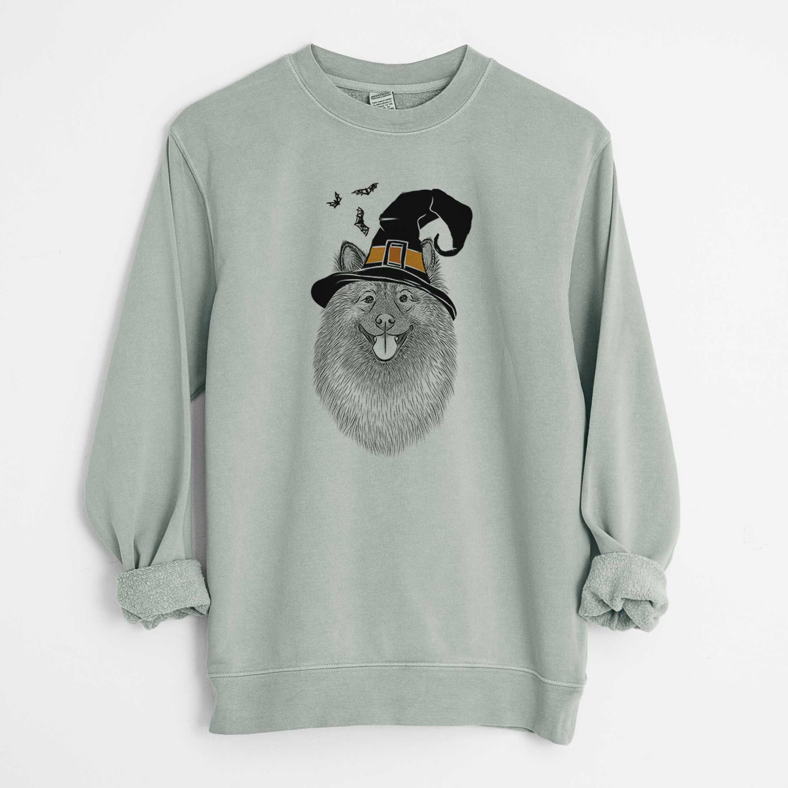 Witch Kai the Keeshond - Unisex Pigment Dyed Crew Sweatshirt