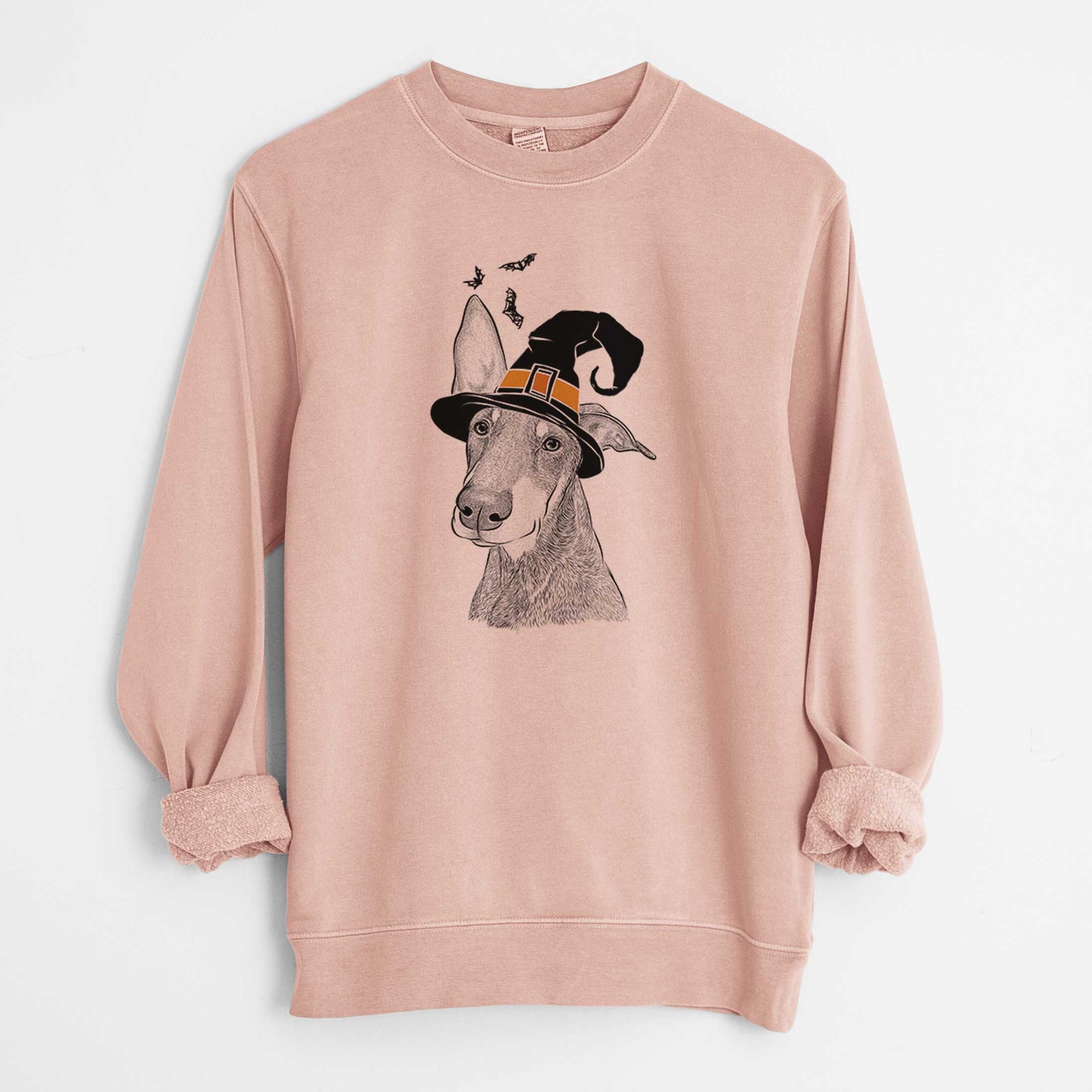 Witch Kain the Doberman Pinscher - Unisex Pigment Dyed Crew Sweatshirt