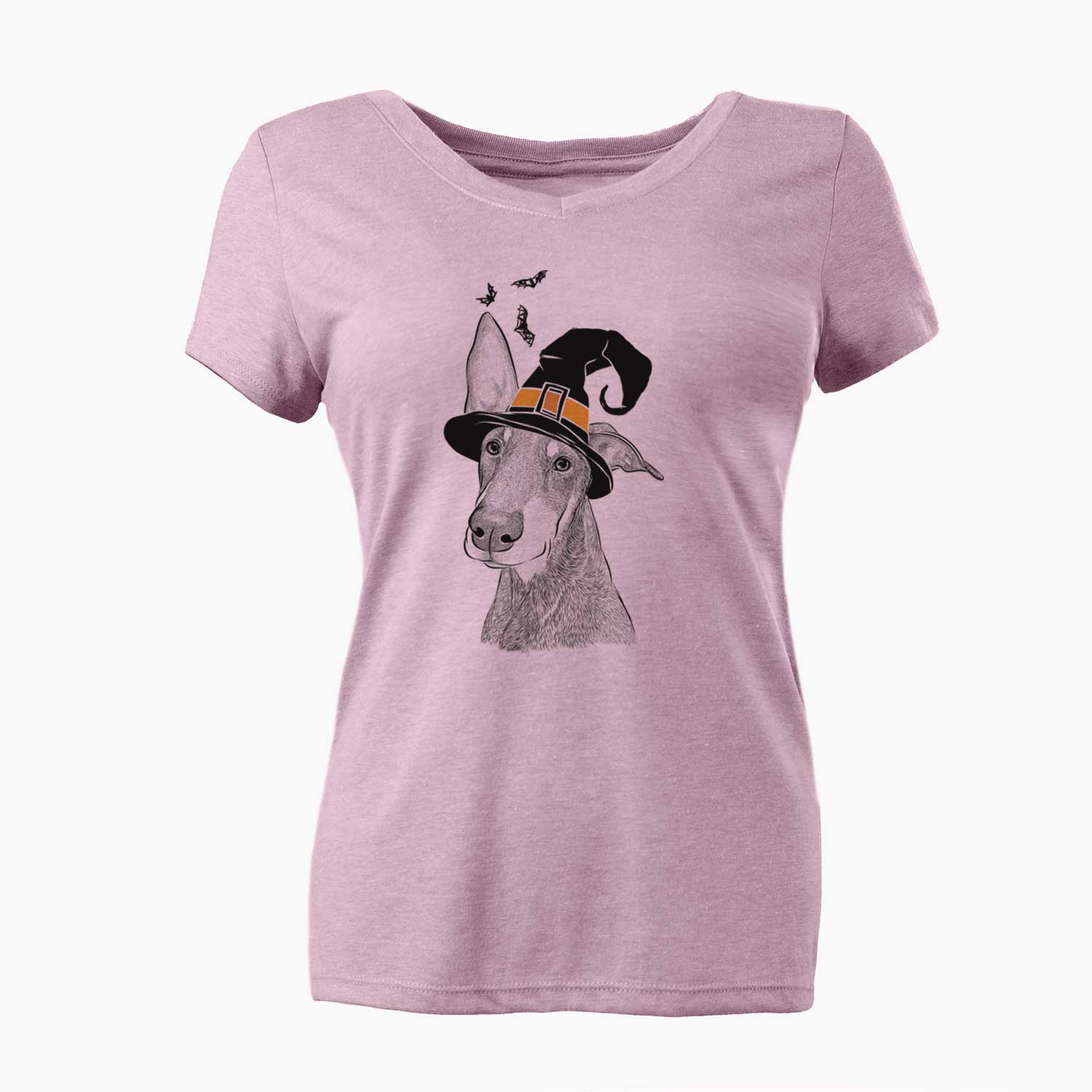 Witch Kain the Doberman Pinscher - Women's V-neck Shirt