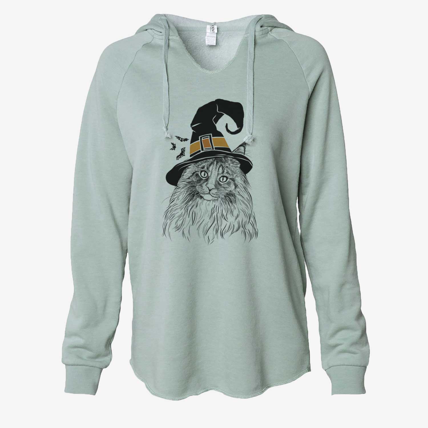Witch Kiki the Maine Coon Cat - Cali Wave Hooded Sweatshirt