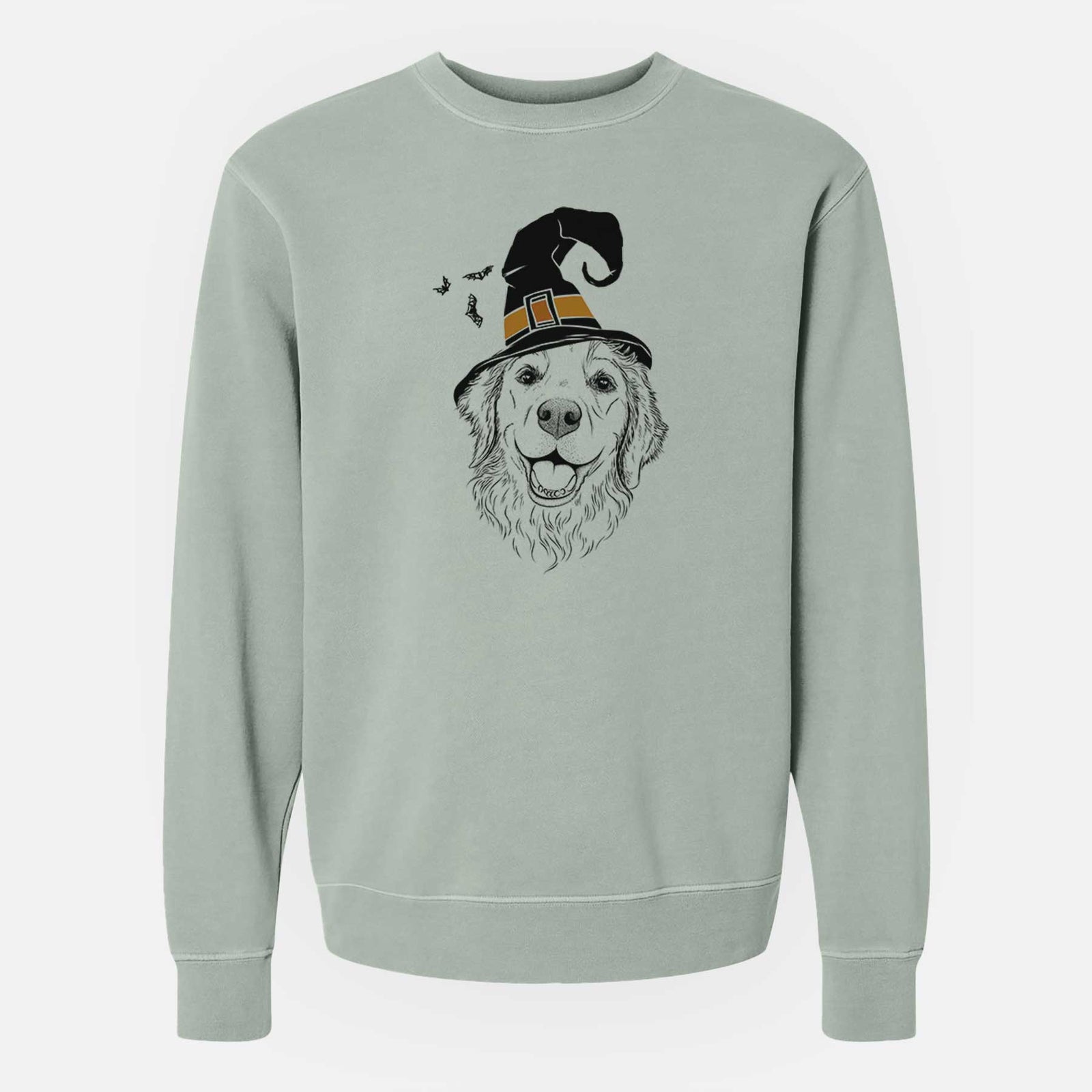 Witch Legend the Golden Retriever - Unisex Pigment Dyed Crew Sweatshirt