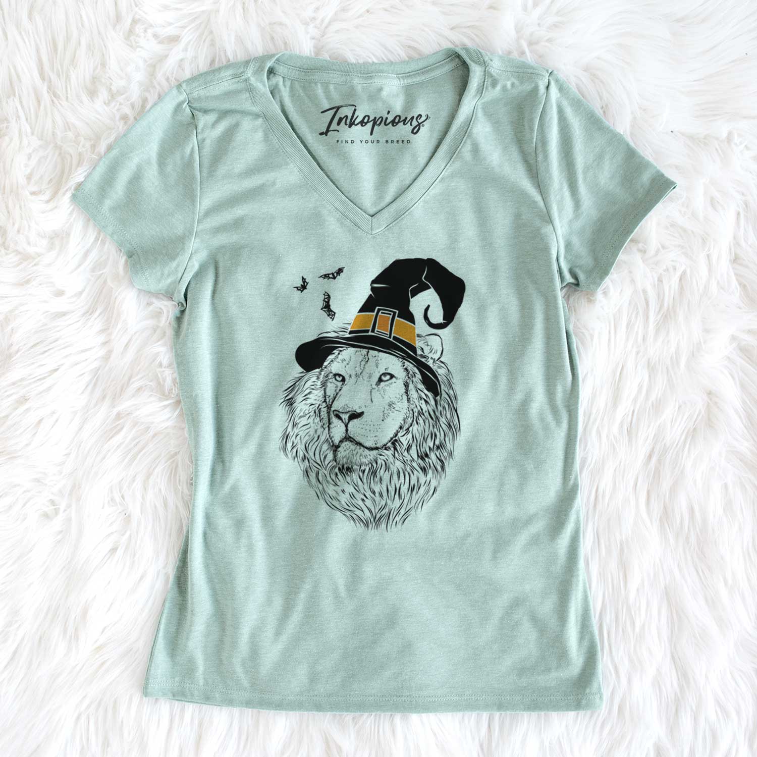 Witch Lenny the Lion - Women's V-neck Shirt