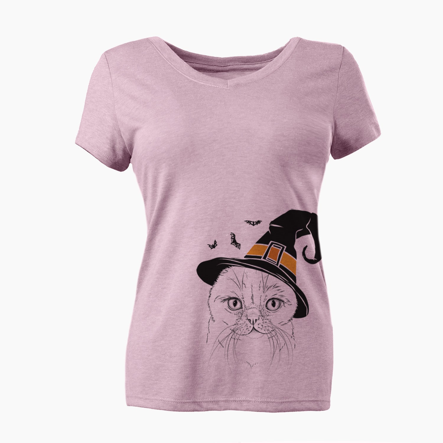 Witch Lina the Exotic Fold Cat - Women's Perfect V-neck Shirt