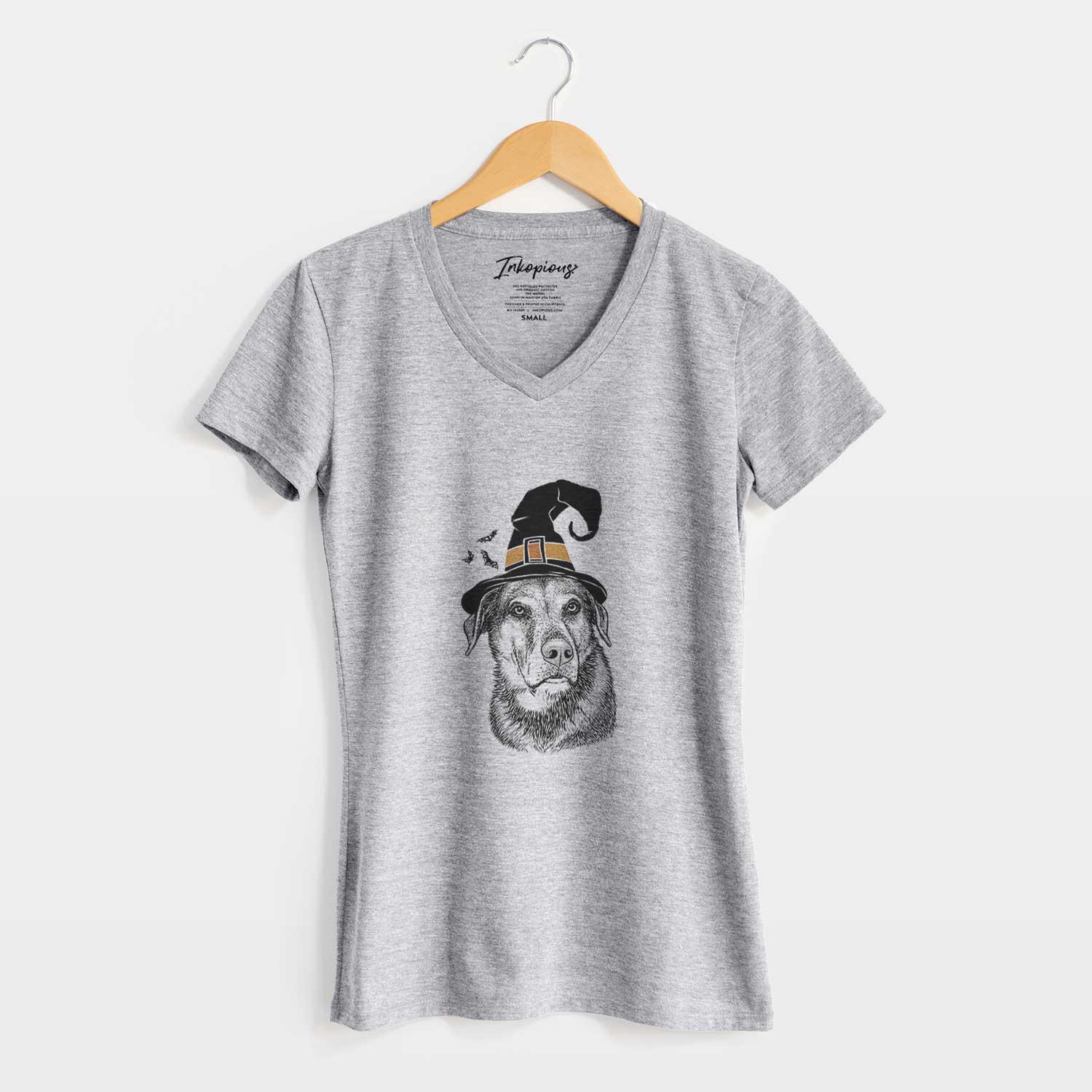 Witch Lobo the Shepherd Mix - Women's V-neck Shirt
