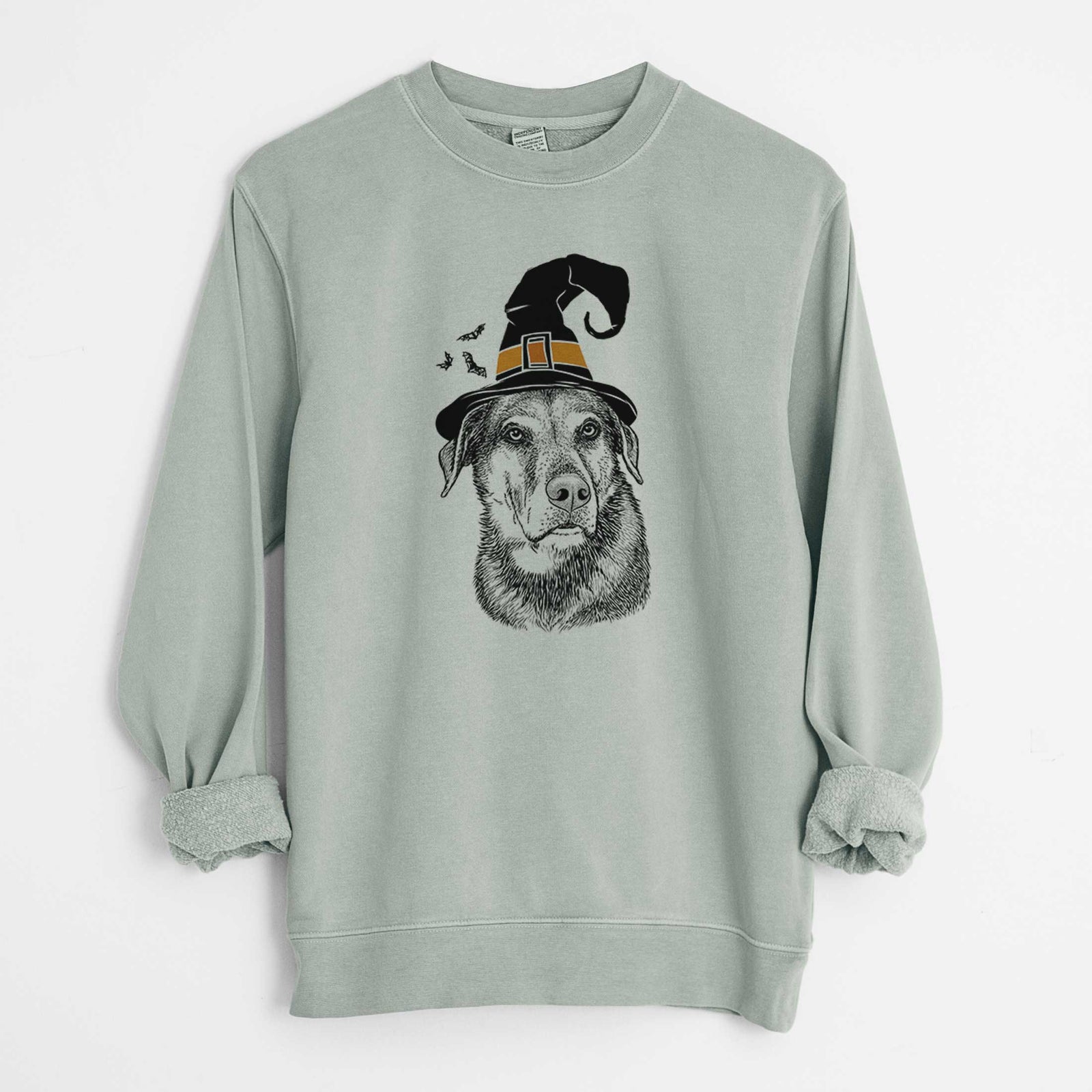 Witch Lobo the Shepherd Mix - Unisex Pigment Dyed Crew Sweatshirt