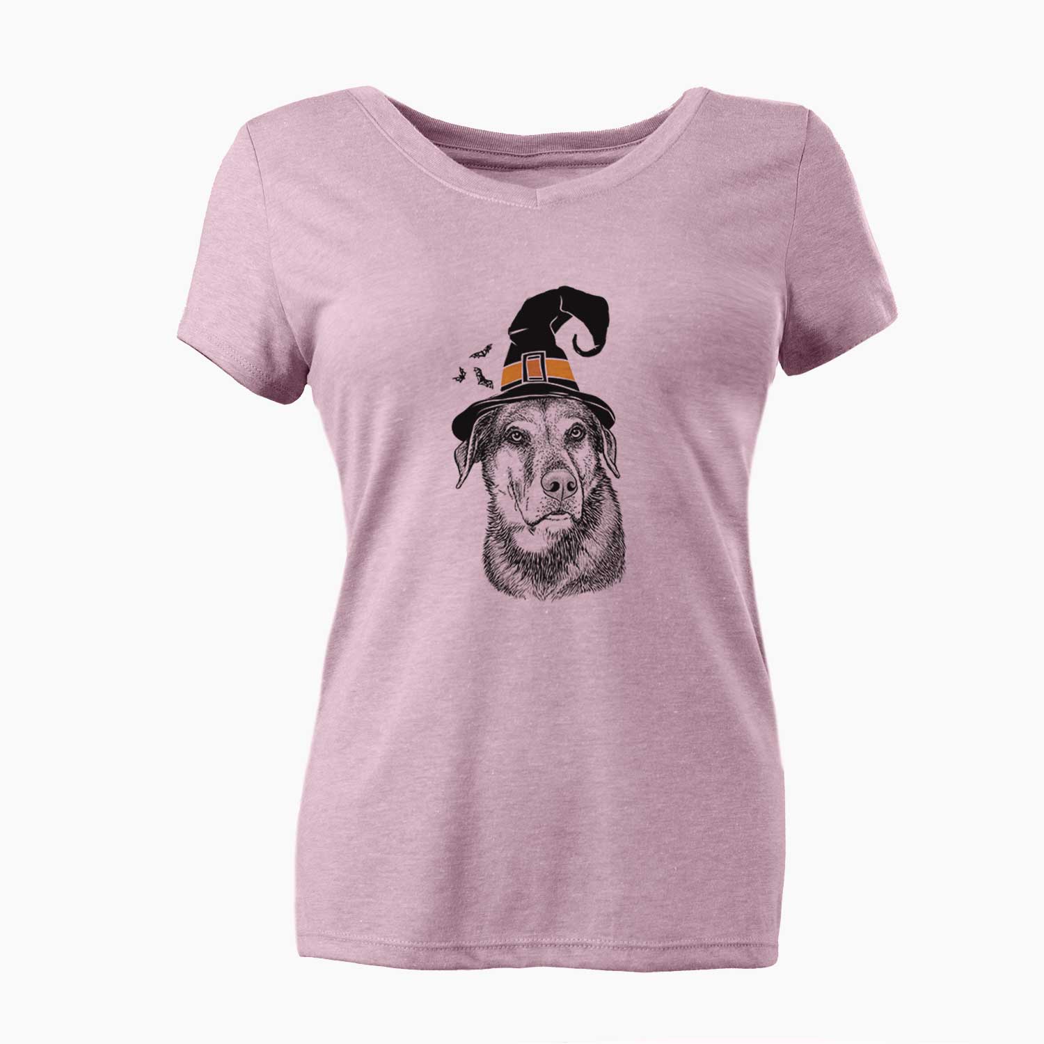Witch Lobo the Shepherd Mix - Women's V-neck Shirt
