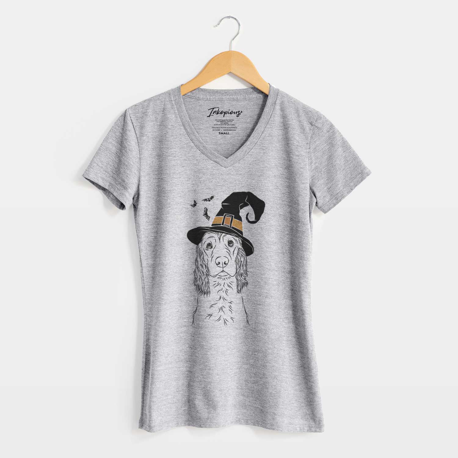 Witch Logan the Cocker Spaniel - Women's V-neck Shirt