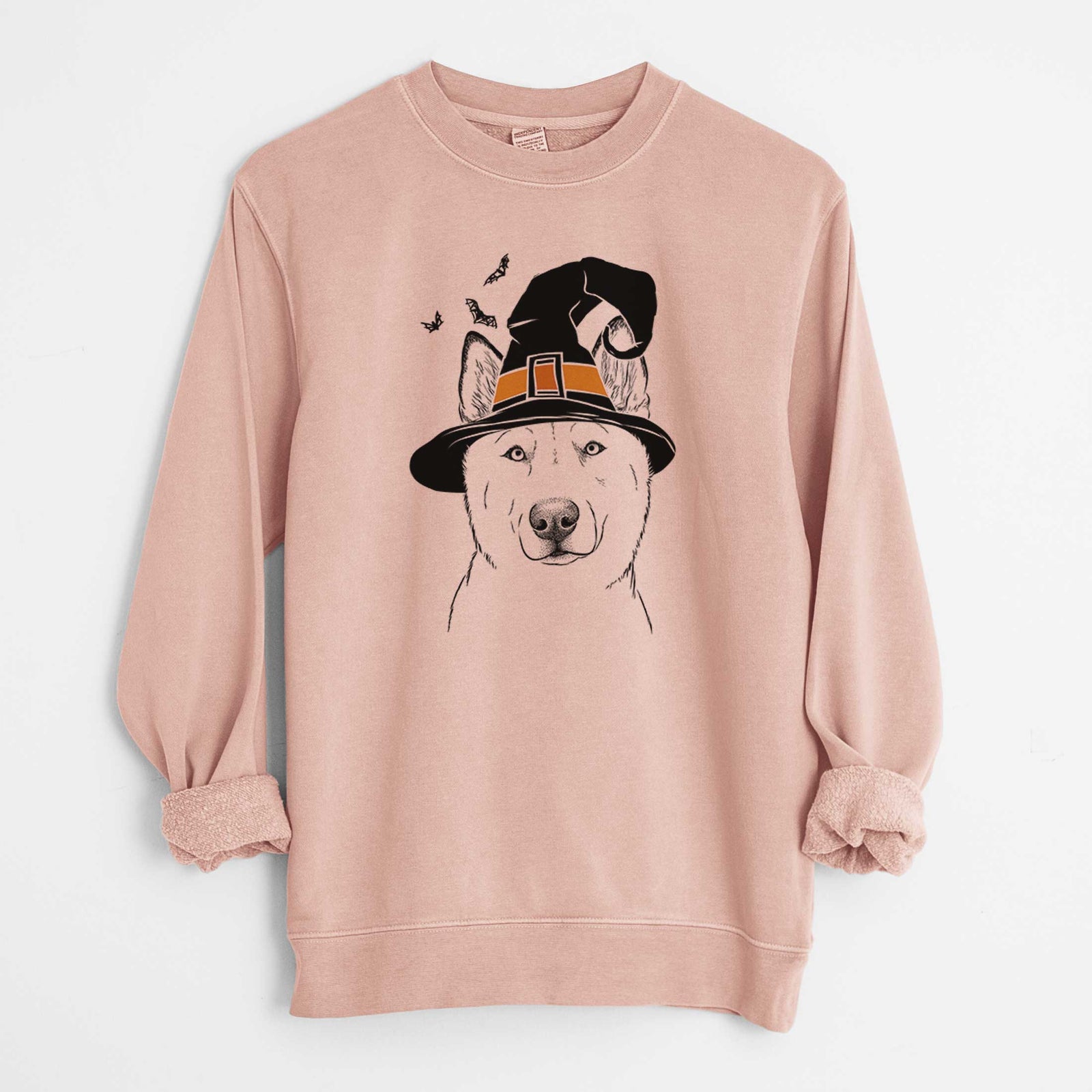 Witch London the Siberian Husky - Unisex Pigment Dyed Crew Sweatshirt