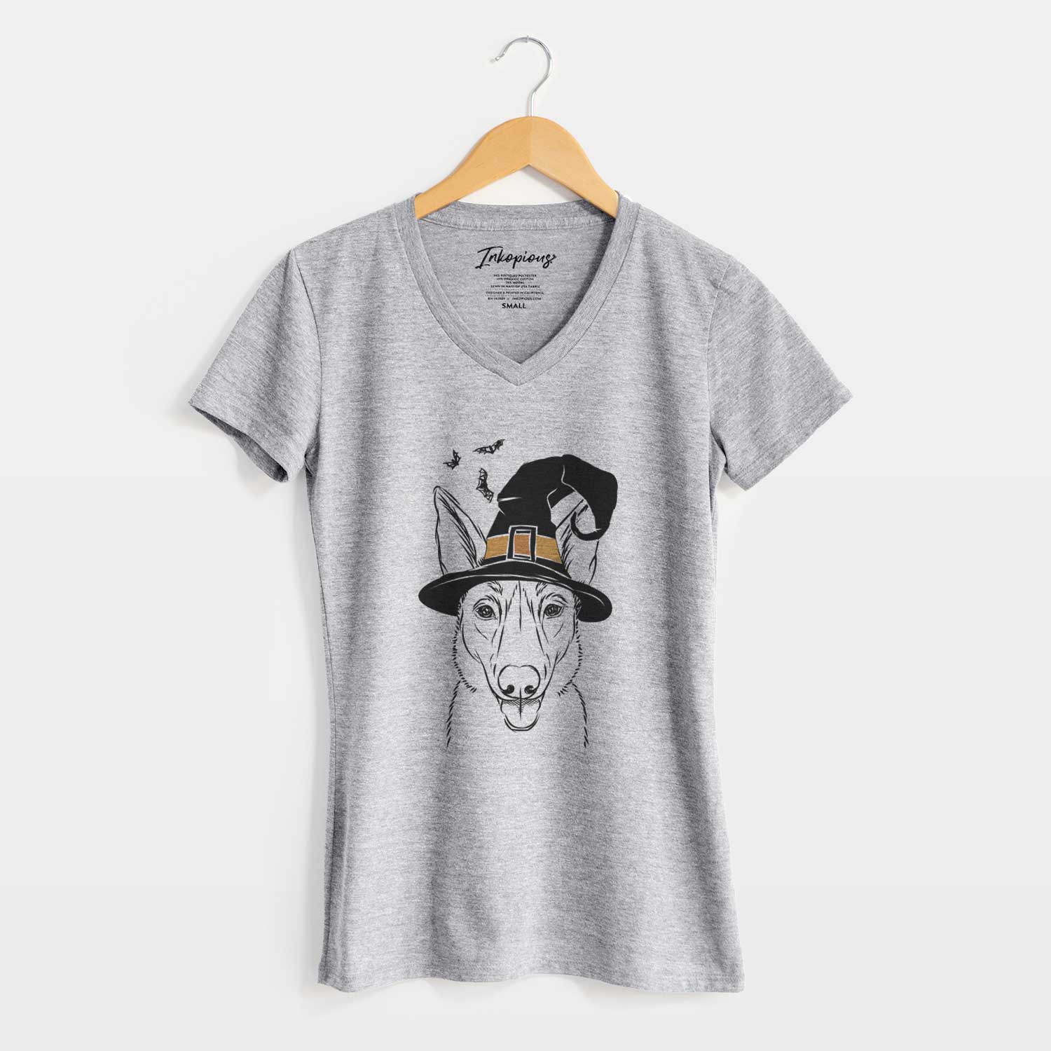 Witch Lyric the Belgian Malinois - Women's V-neck Shirt