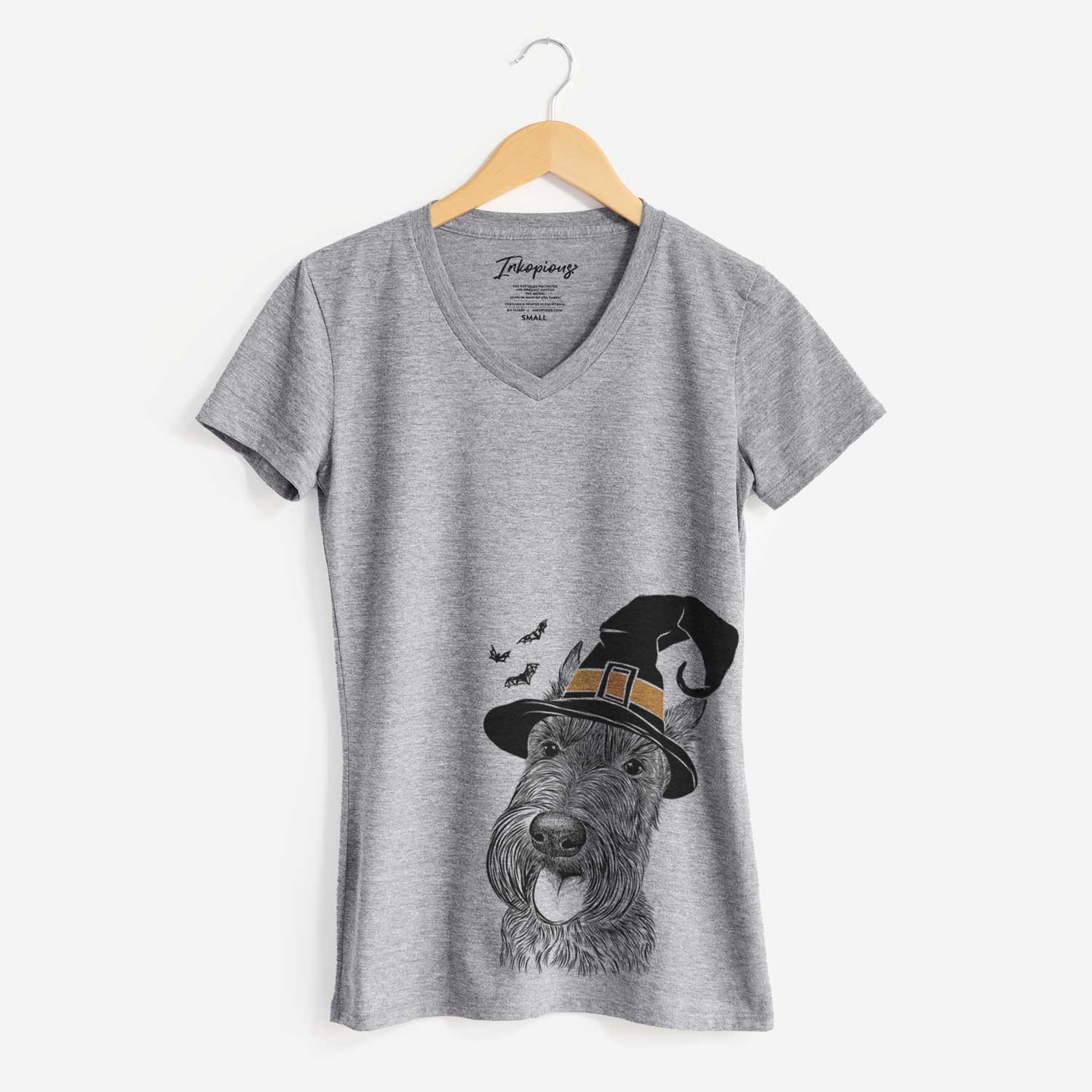 Witch Magnus the Scottish Terrier - Women's V-neck Shirt