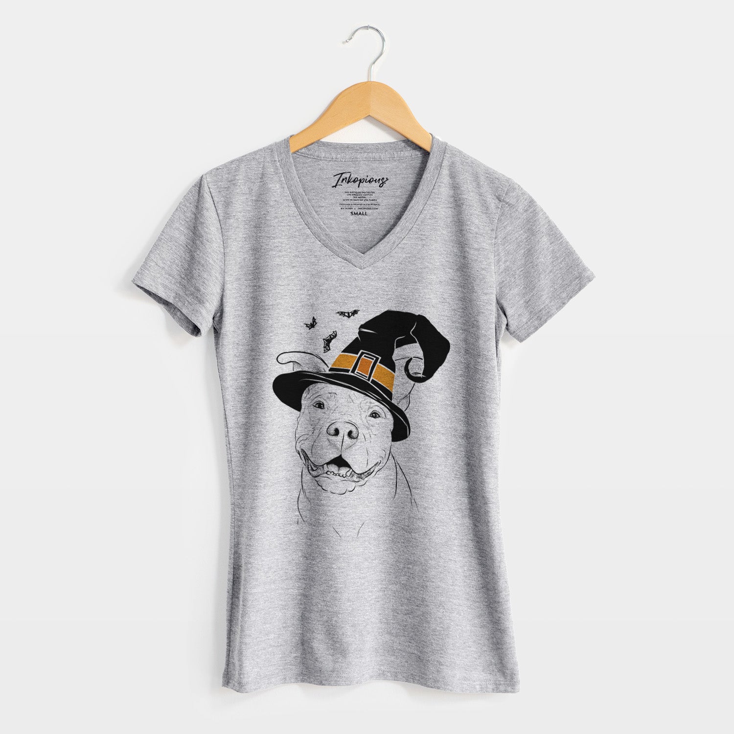 Witch Malibu the Staffordshire Terrier/Pitbull Mix - Women's Perfect V-neck Shirt