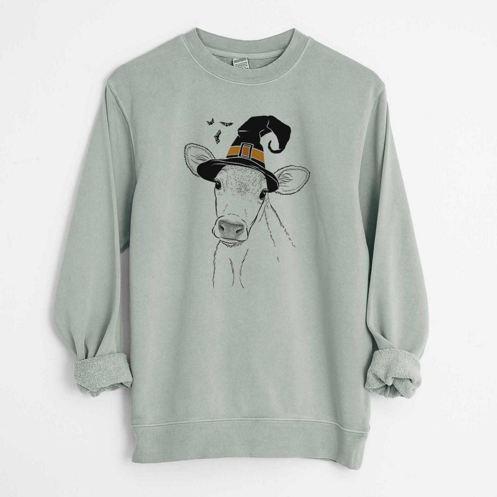 Witch Malu the Cow - Unisex Pigment Dyed Crew Sweatshirt