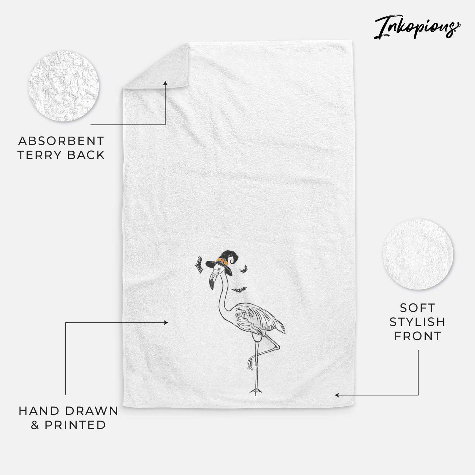 Mango the Flamingo Decorative Hand Towel