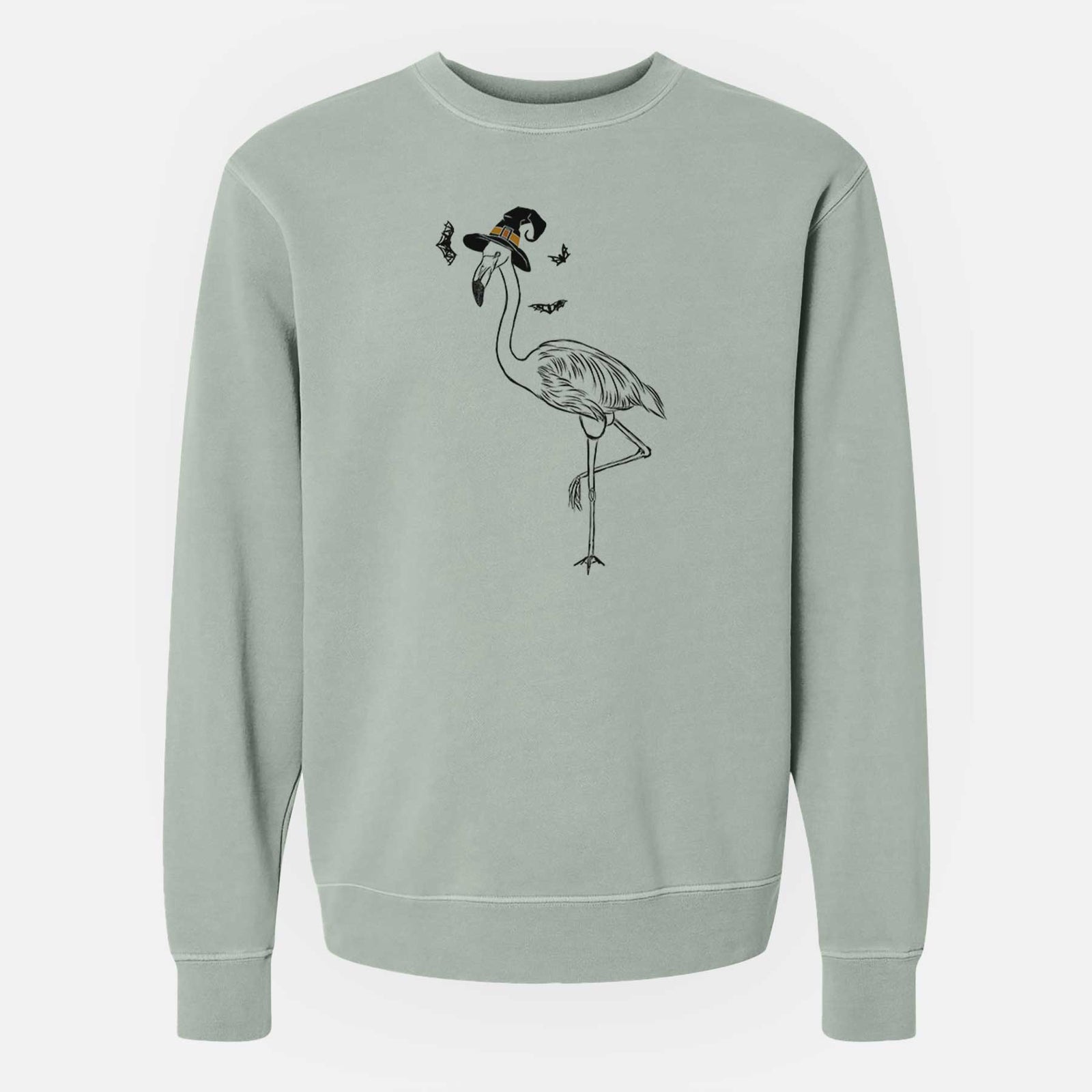 Witch Mango the Flamingo - Unisex Pigment Dyed Crew Sweatshirt
