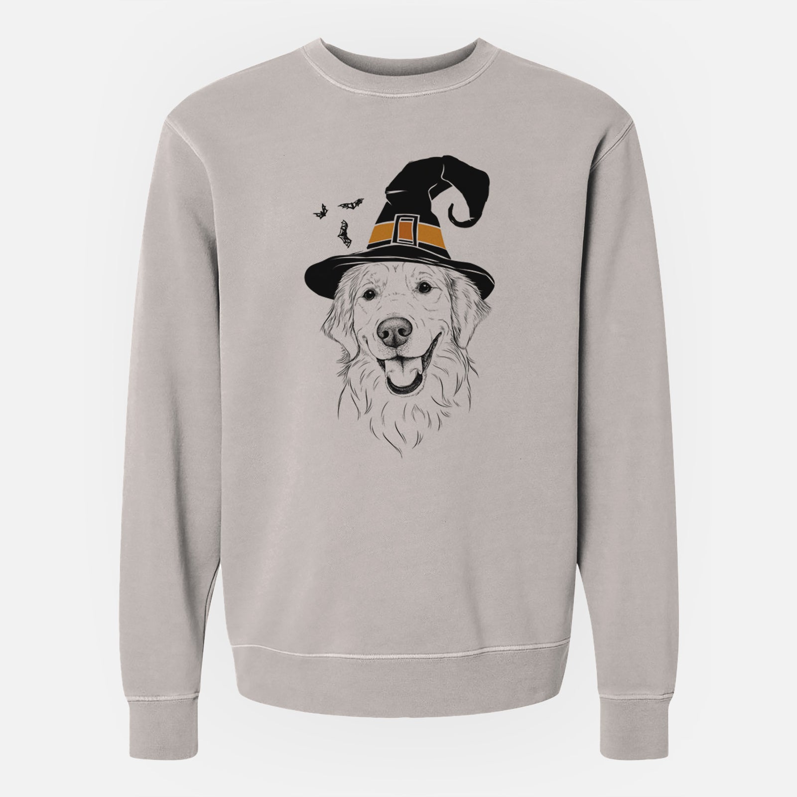 Witch Maple the Golden Retriever - Unisex Pigment Dyed Crew Sweatshirt