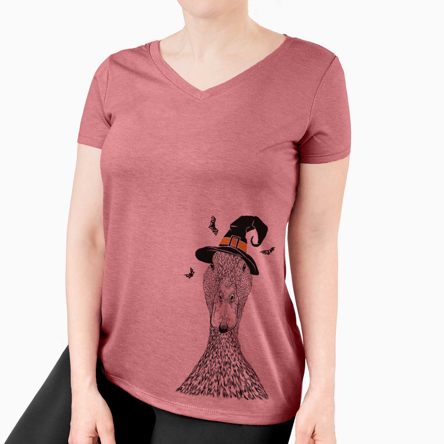 Witch Marge the Mallard Duck - Women's V-neck Shirt