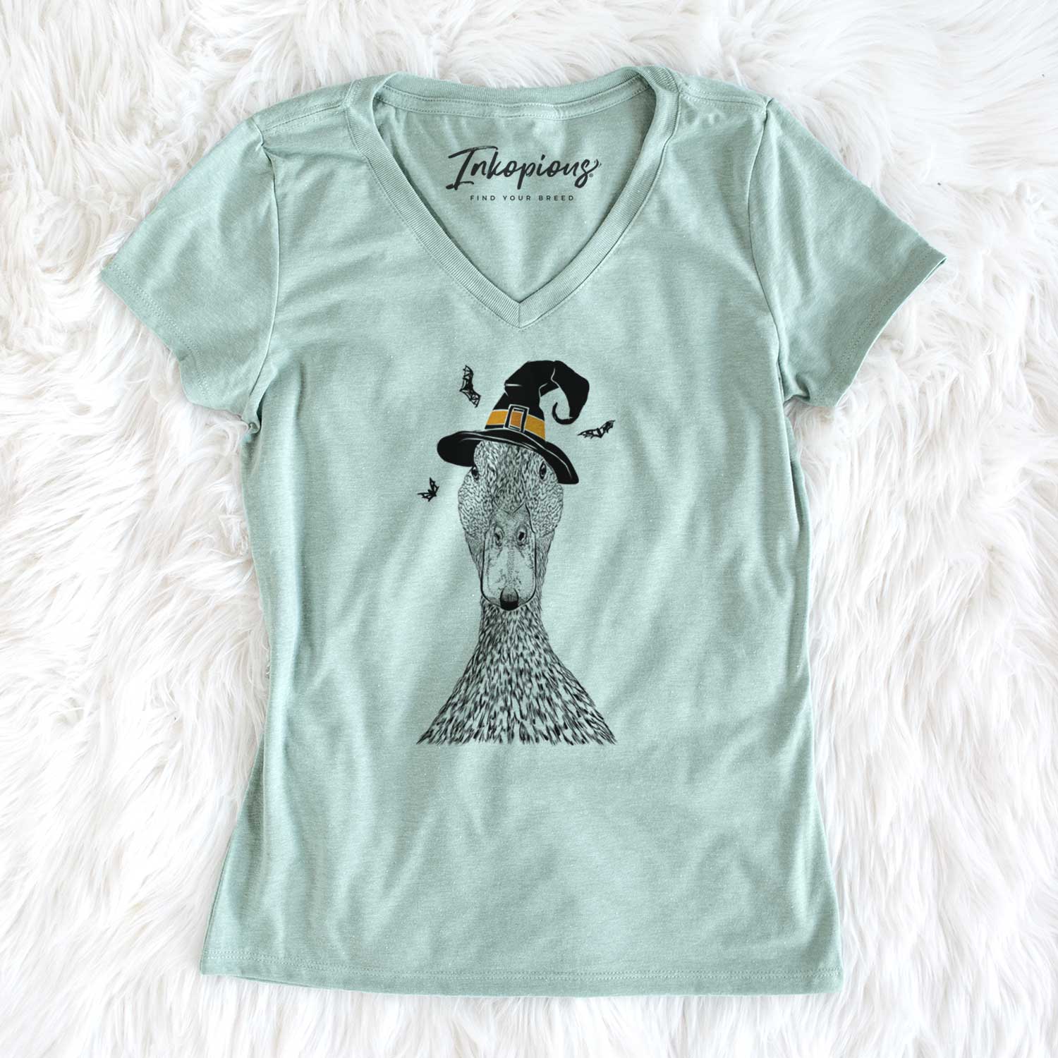 Witch Marge the Mallard Duck - Women's V-neck Shirt