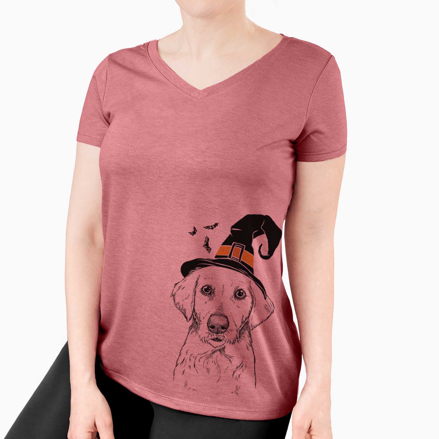 Witch Marley Sue the Labradoodle - Women's V-neck Shirt