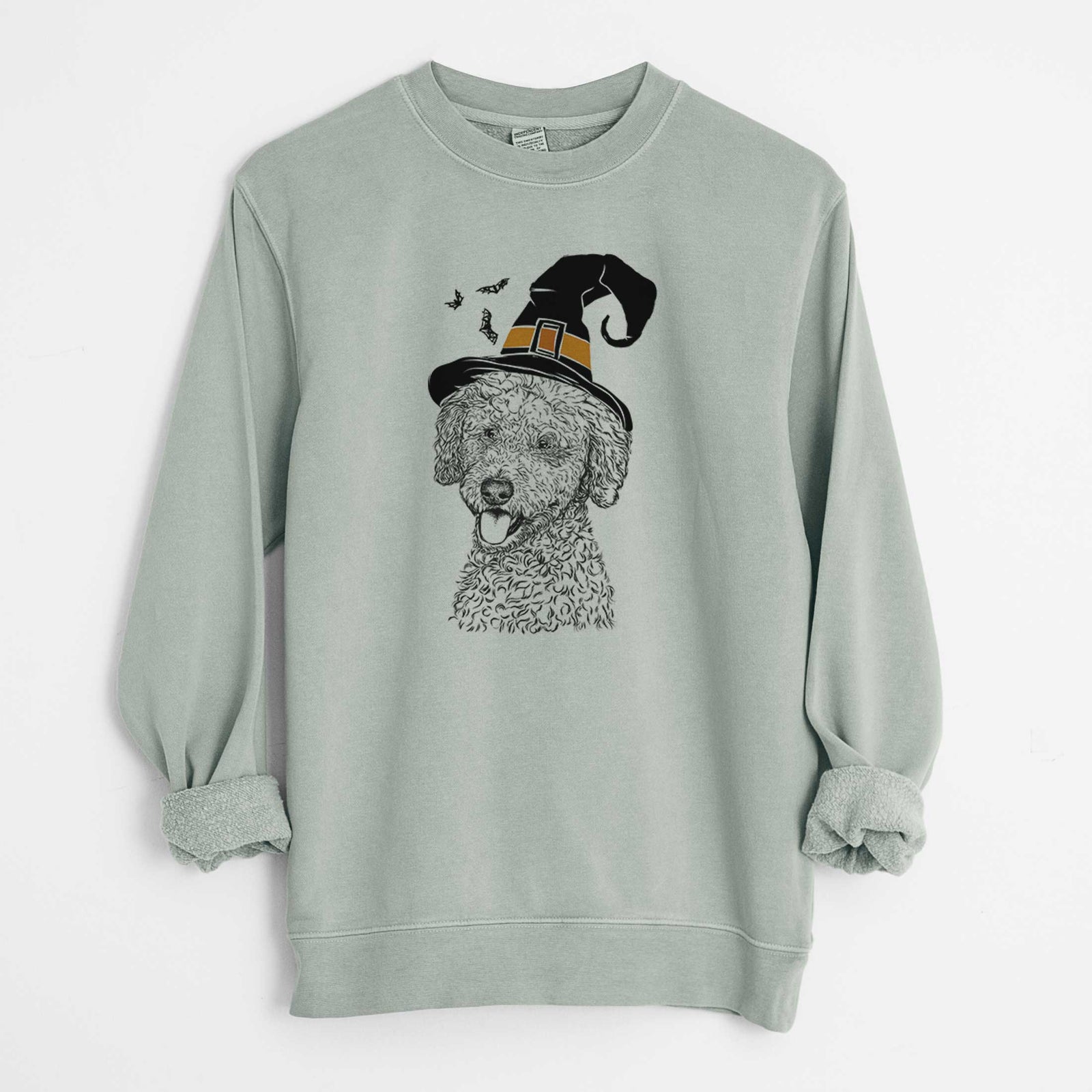 Witch Marlow the Goldendoodle - Unisex Pigment Dyed Crew Sweatshirt