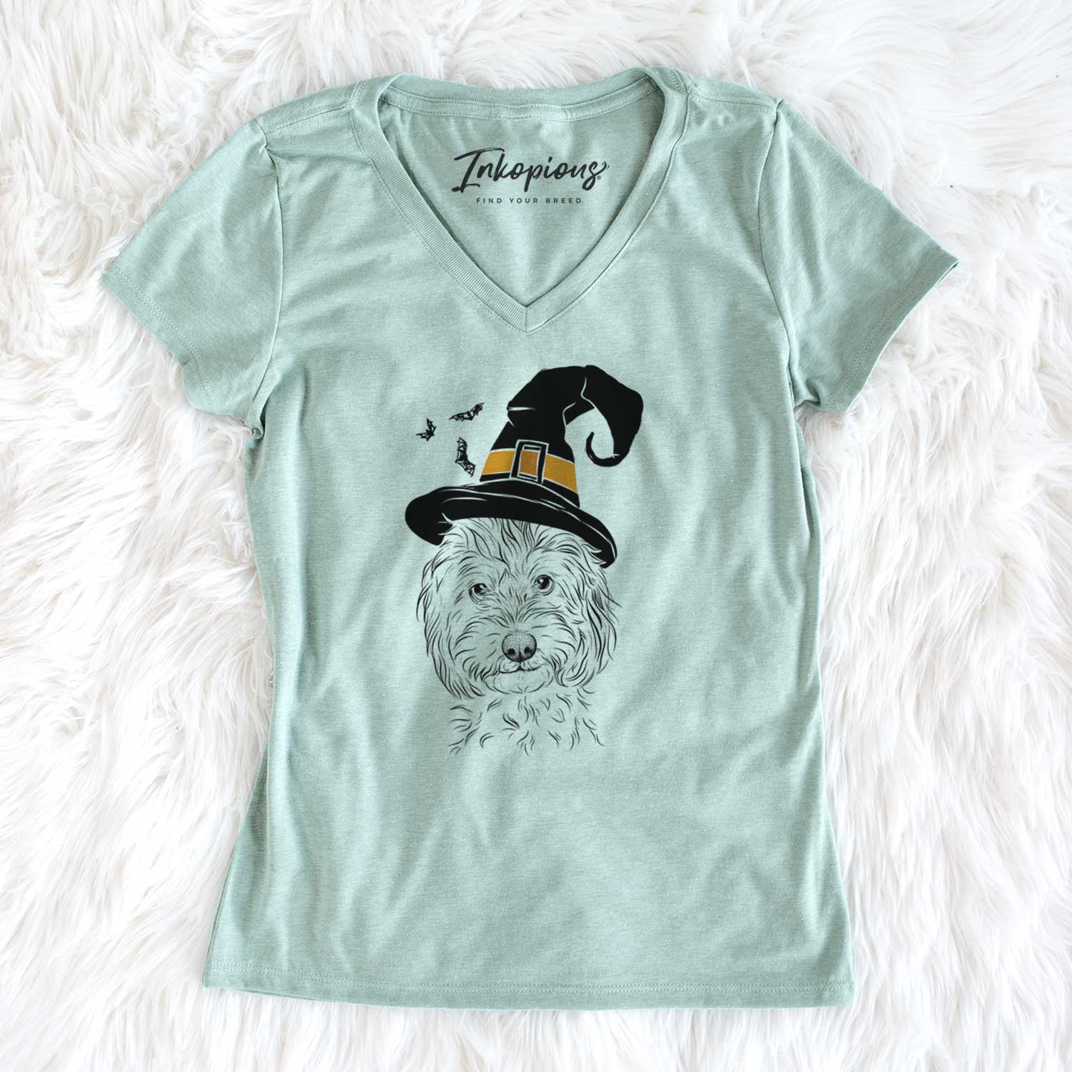 Witch Mason the Cavapoo - Women's V-neck Shirt