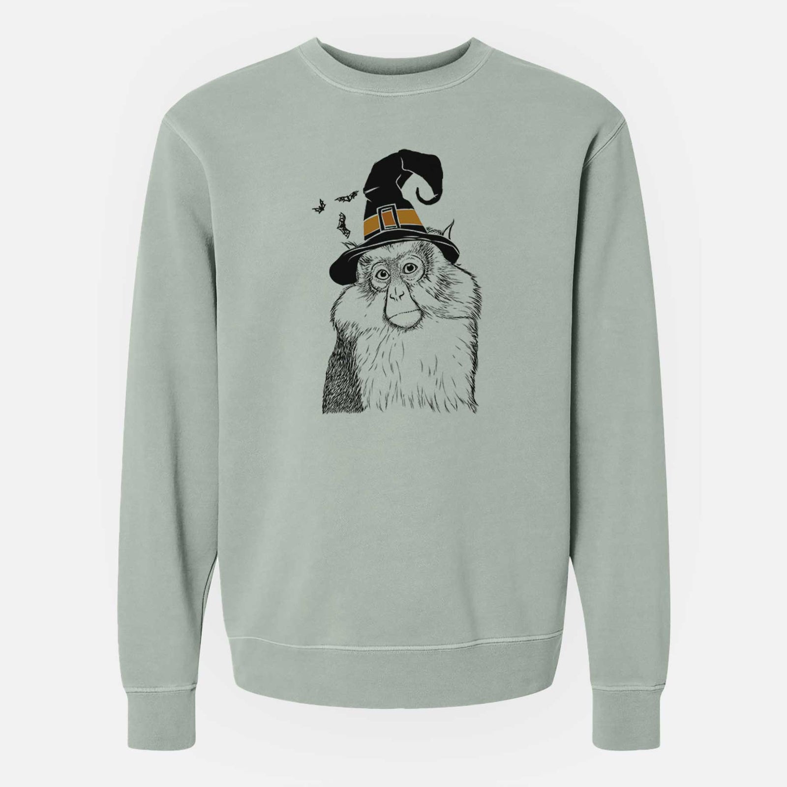 Witch Matata the Mona Monkey - Unisex Pigment Dyed Crew Sweatshirt