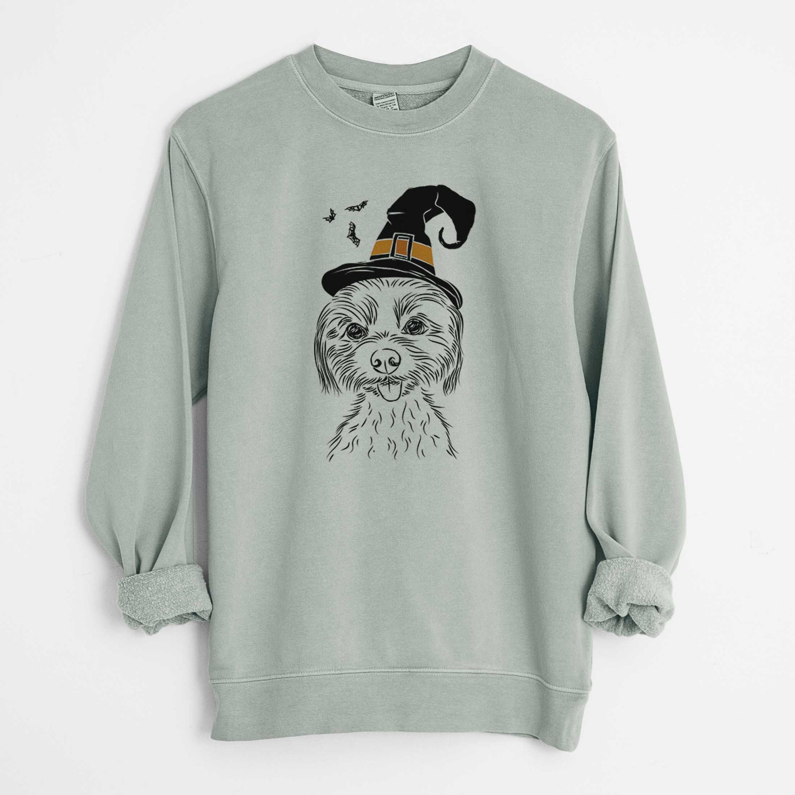 Witch Mater the Yorkshire Terrier - Unisex Pigment Dyed Crew Sweatshirt